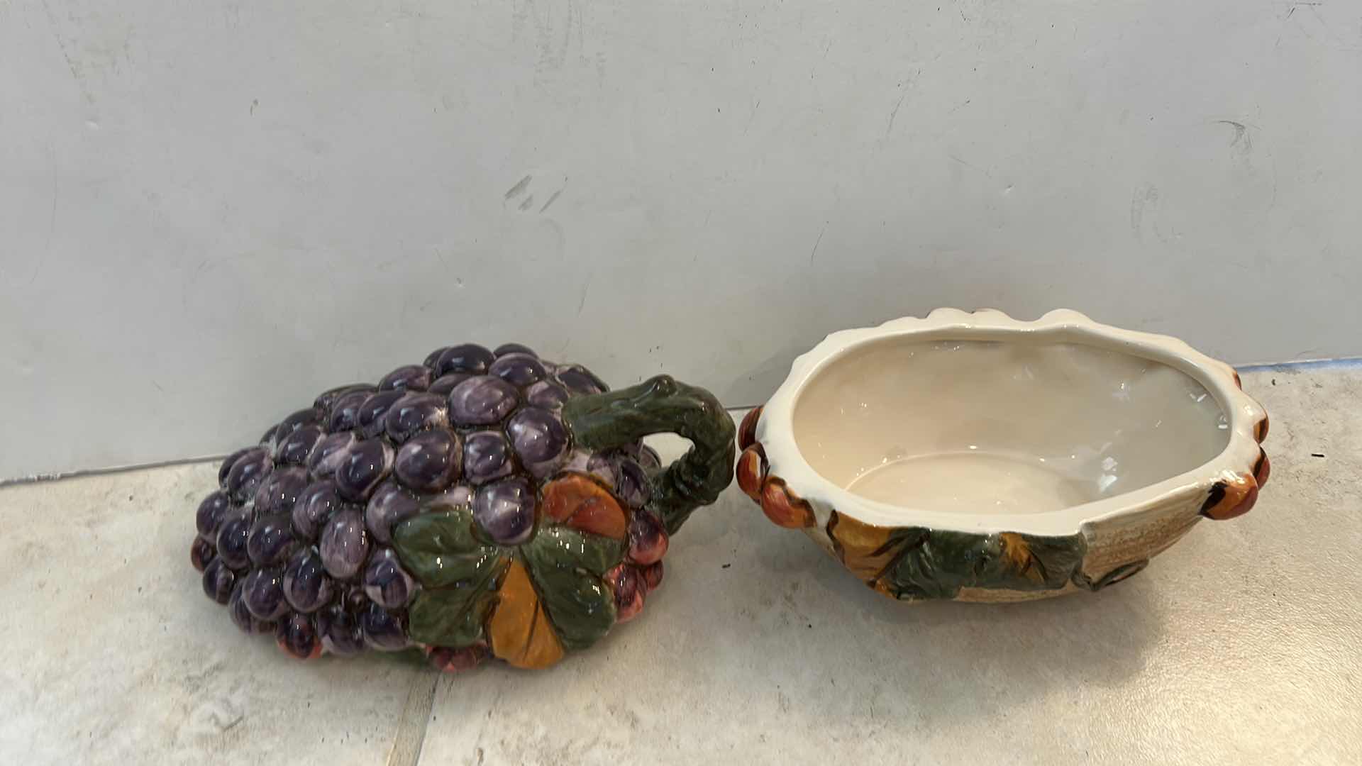 Photo 1 of PLATTER AND LIDDED BOWL 14 1/4” x H12 1/2”