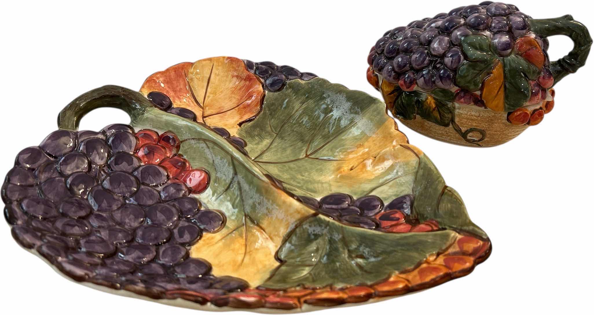 Photo 1 of PLATTER AND LIDDED BOWL 14 1/4” x H12 1/2”