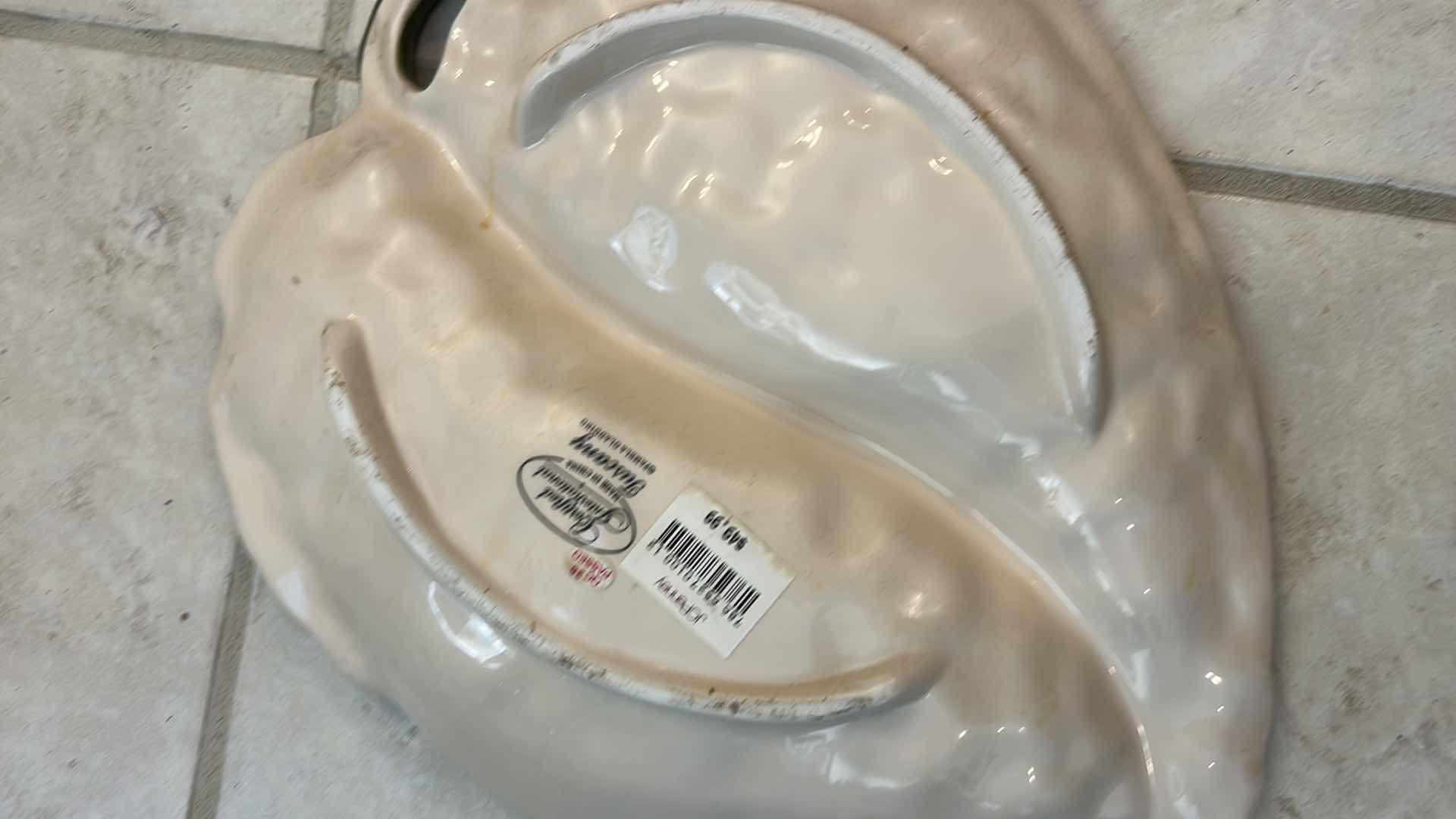 Photo 1 of PLATTER AND LIDDED BOWL 14 1/4” x H12 1/2”