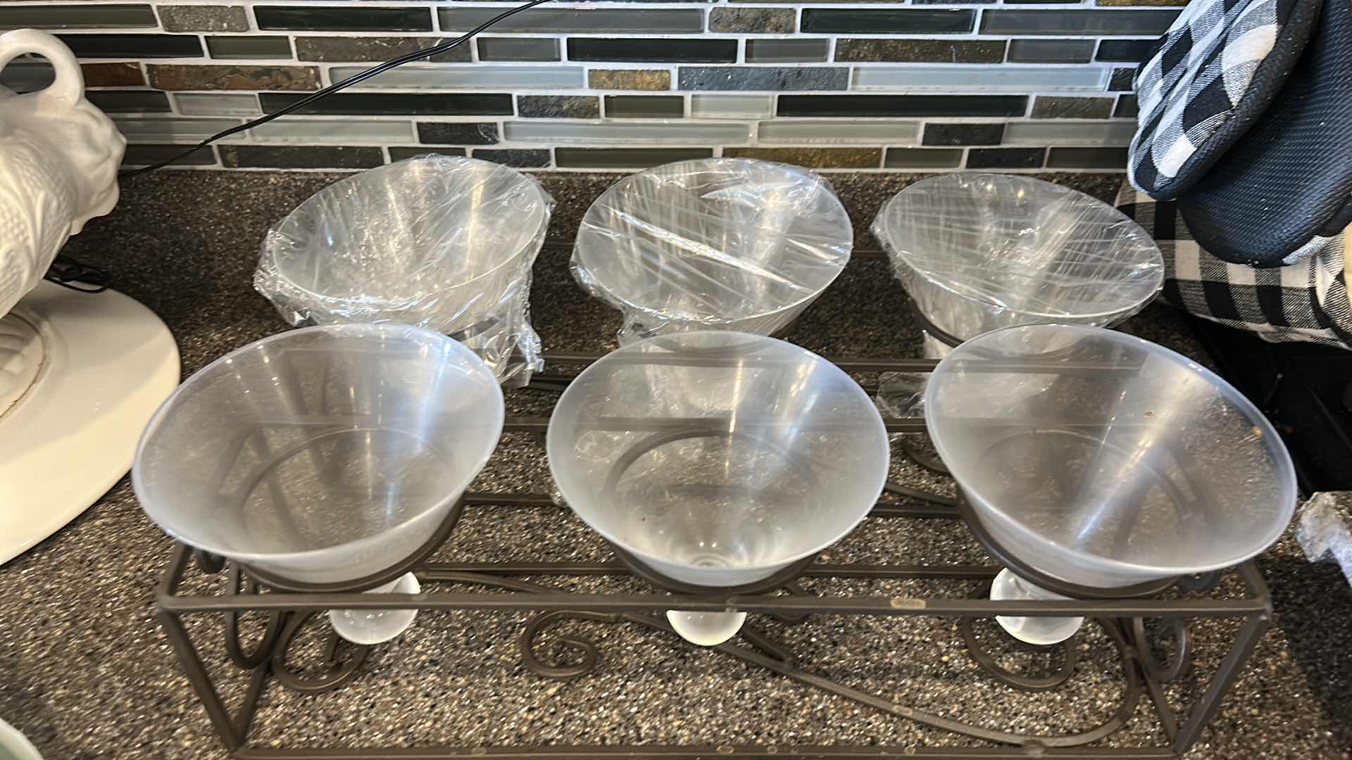 Photo 1 of 6 MARTINI GLASSES IN METAL STANDS