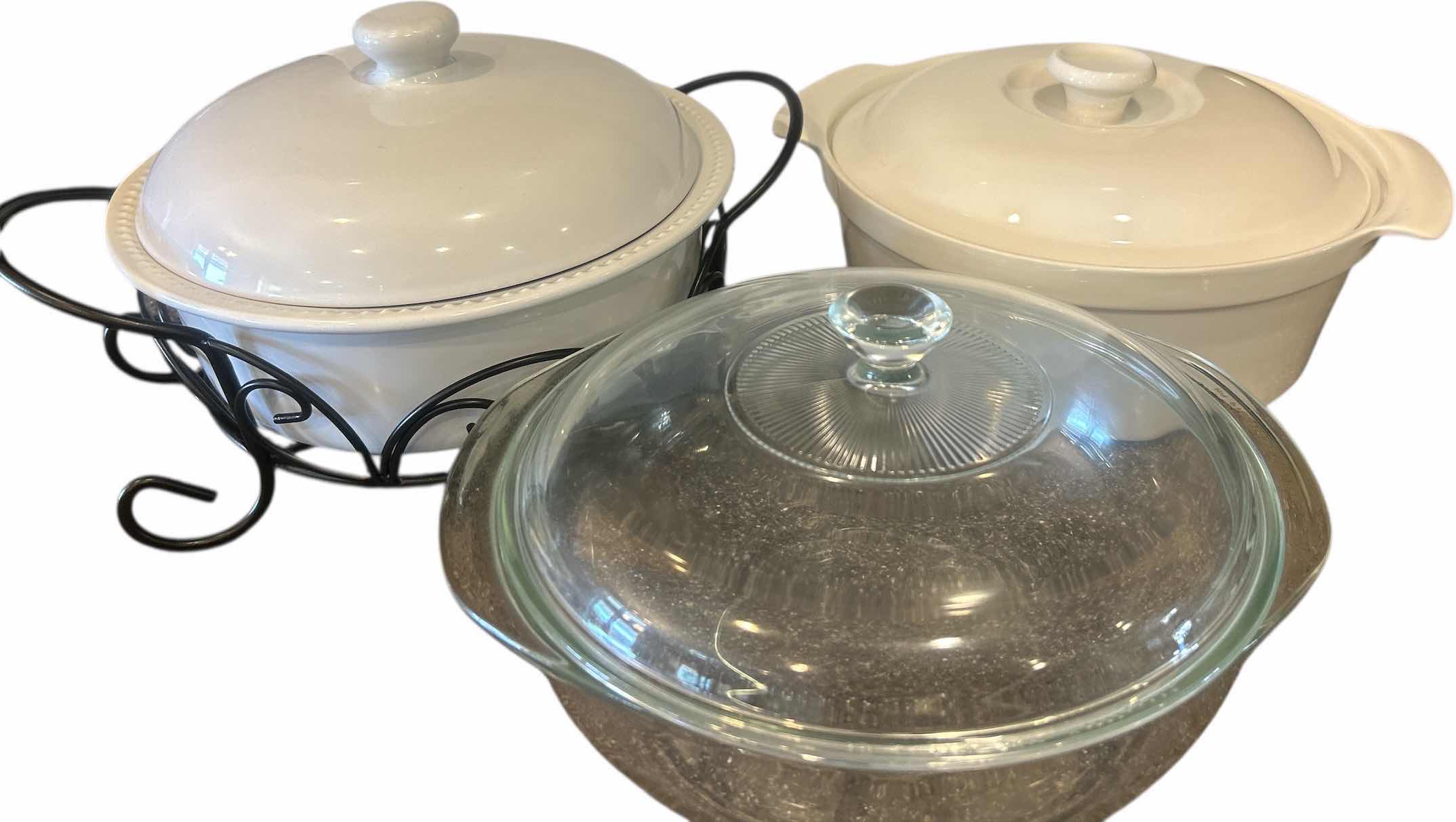 Photo 1 of 3 CASSEROLE SERVERS WITH LIDS