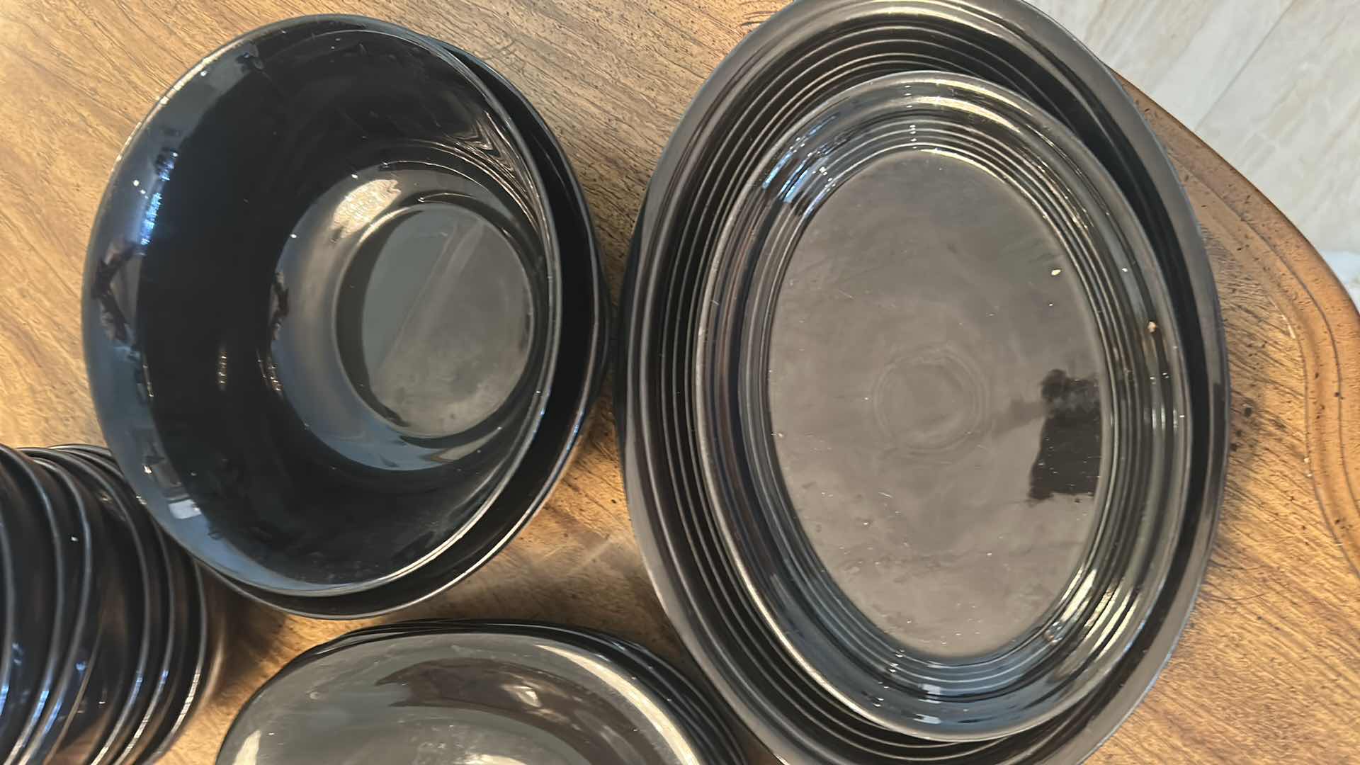 Photo 1 of 24 PC BLACK MIKASA COLOR CLASSICS DINNERWARE