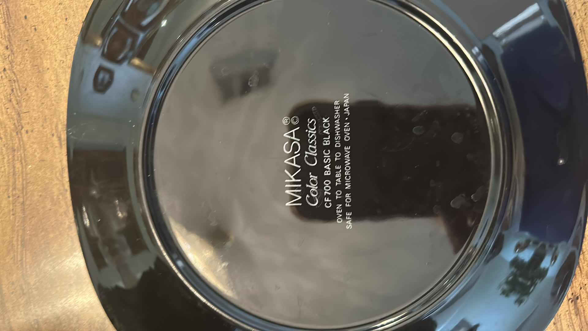 Photo 1 of 24 PC BLACK MIKASA COLOR CLASSICS DINNERWARE