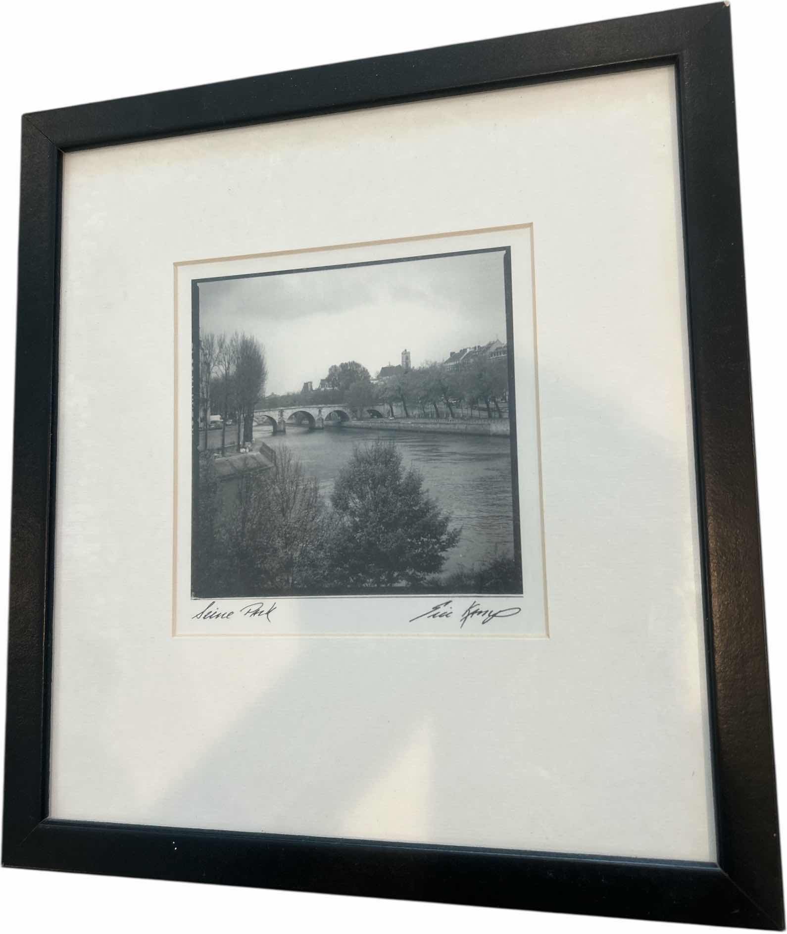 Photo 1 of FRAMED SIGNED “SEINE PARK” ARTWORK 11” x H12”