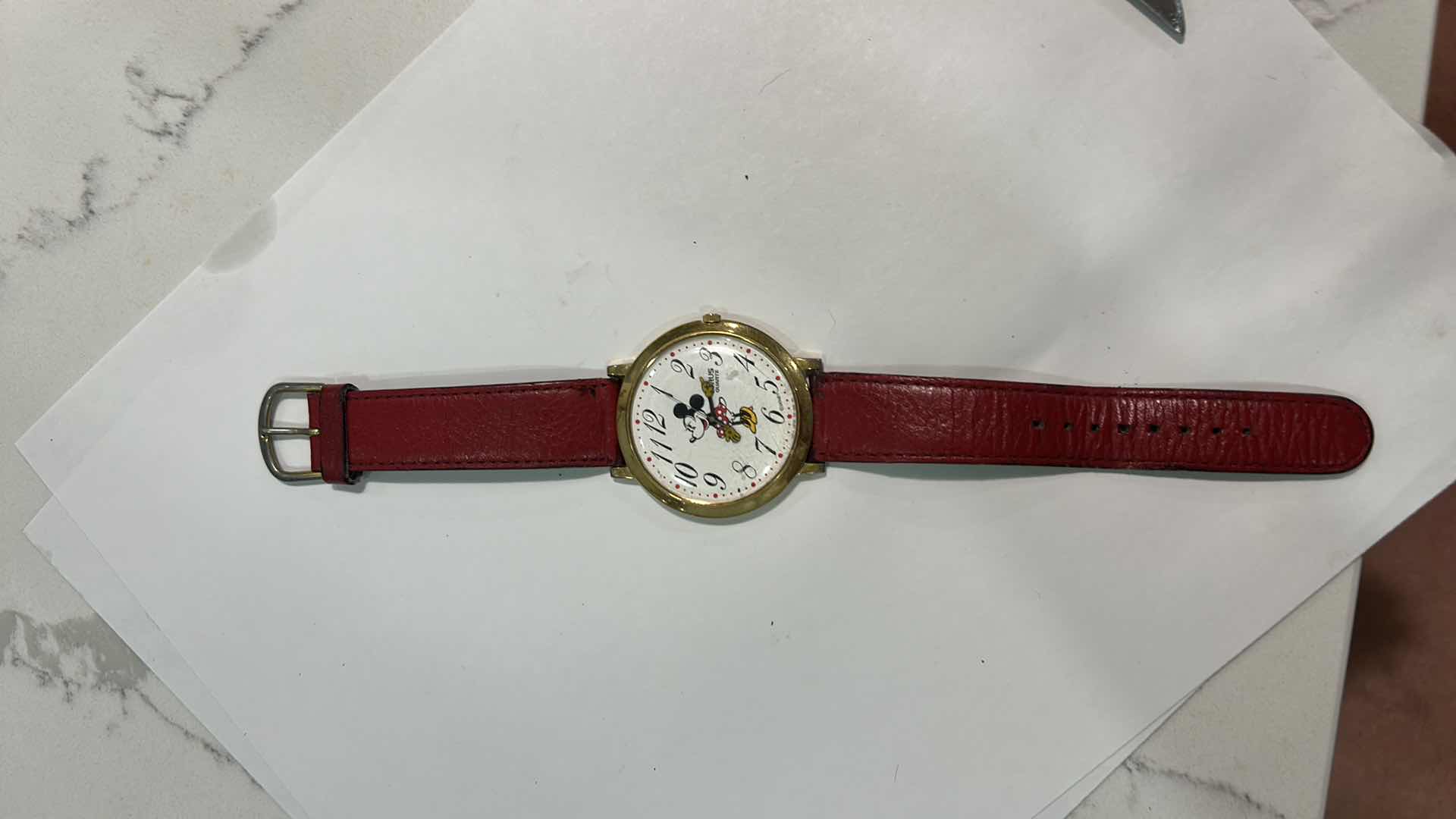 Photo 1 of MINNIE MOUSE WATCH WITH RED LEATHER BAND