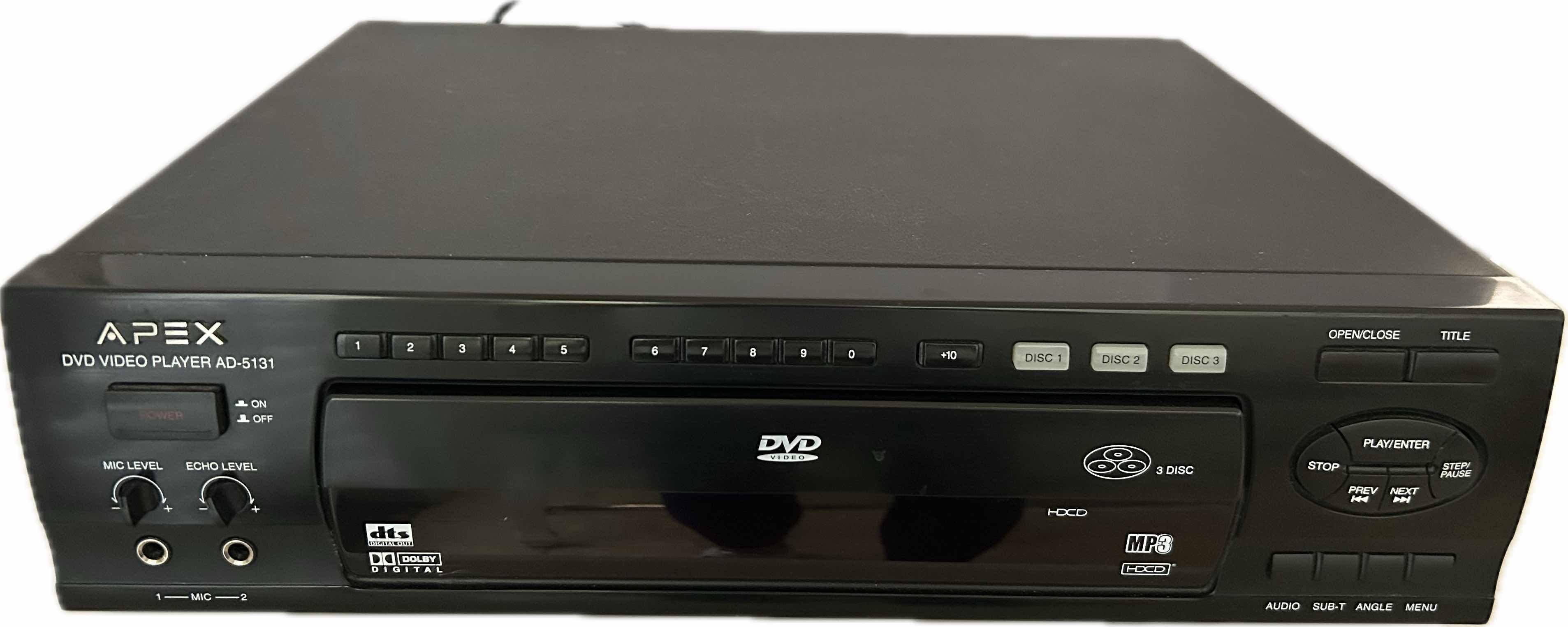 Photo 1 of APEX AD- 5131 3 DISC DVD PLAYER 