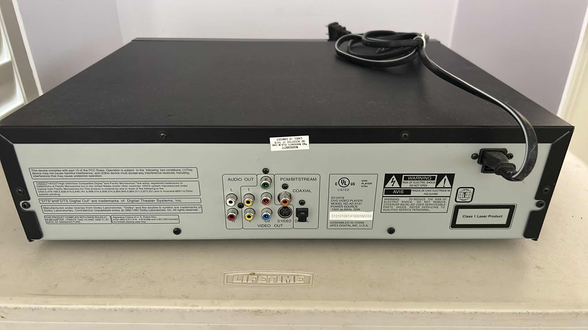 Photo 1 of APEX AD- 5131 3 DISC DVD PLAYER 