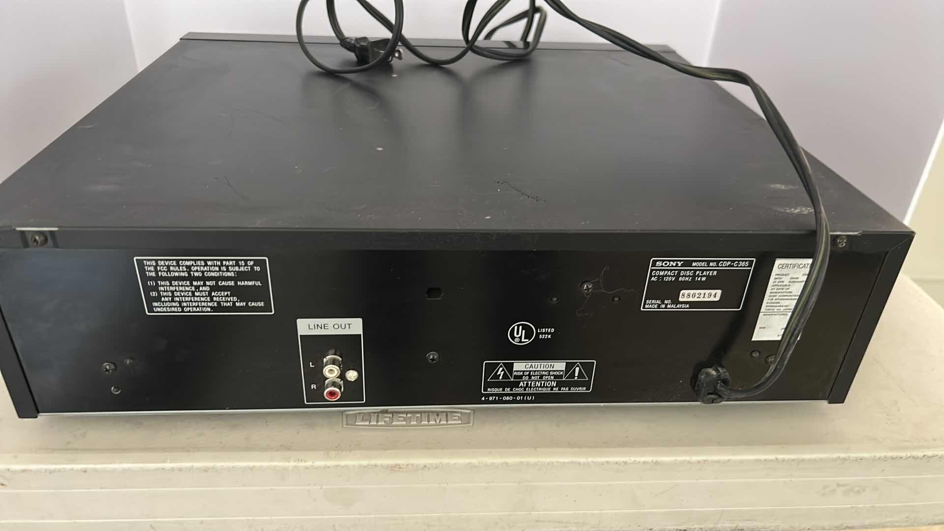 Photo 1 of SONY CDP-C365 5 DISC CAROUSEL CD CHANGER