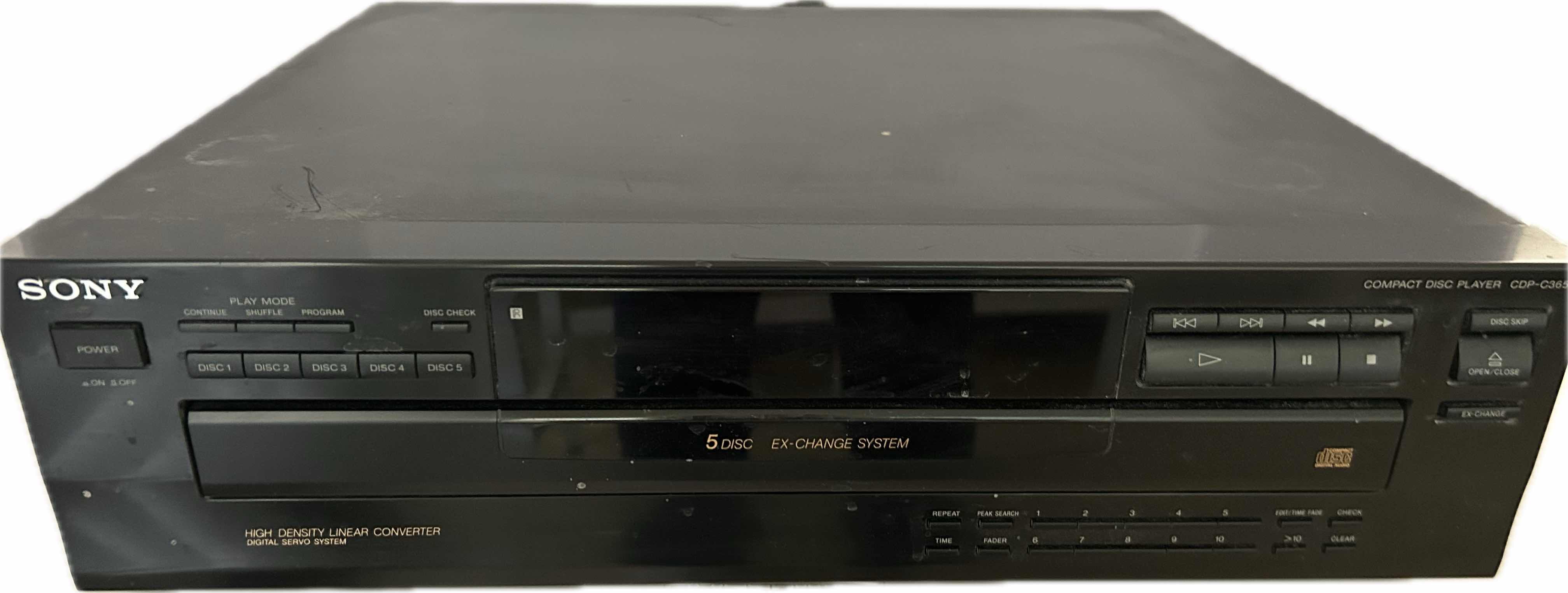 Photo 1 of SONY CDP-C365 5 DISC CAROUSEL CD CHANGER