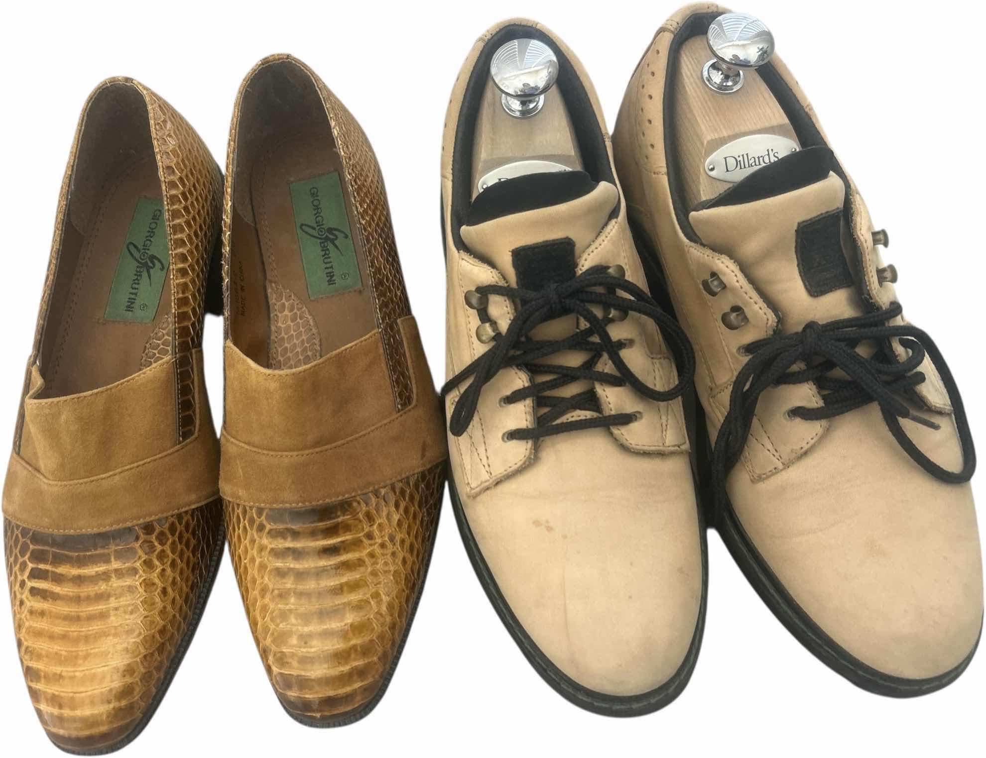 Photo 1 of 2 PAIRS MENS SHOES SIZE 8.5 & 9