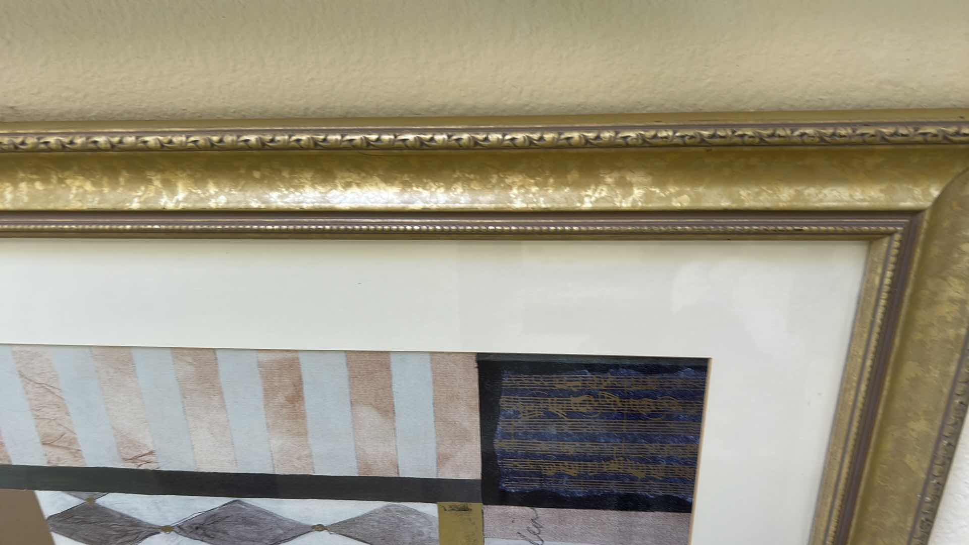 Photo 1 of GOLD FRAMED FLORAL ARTWORK 44 1/4“ x H55“