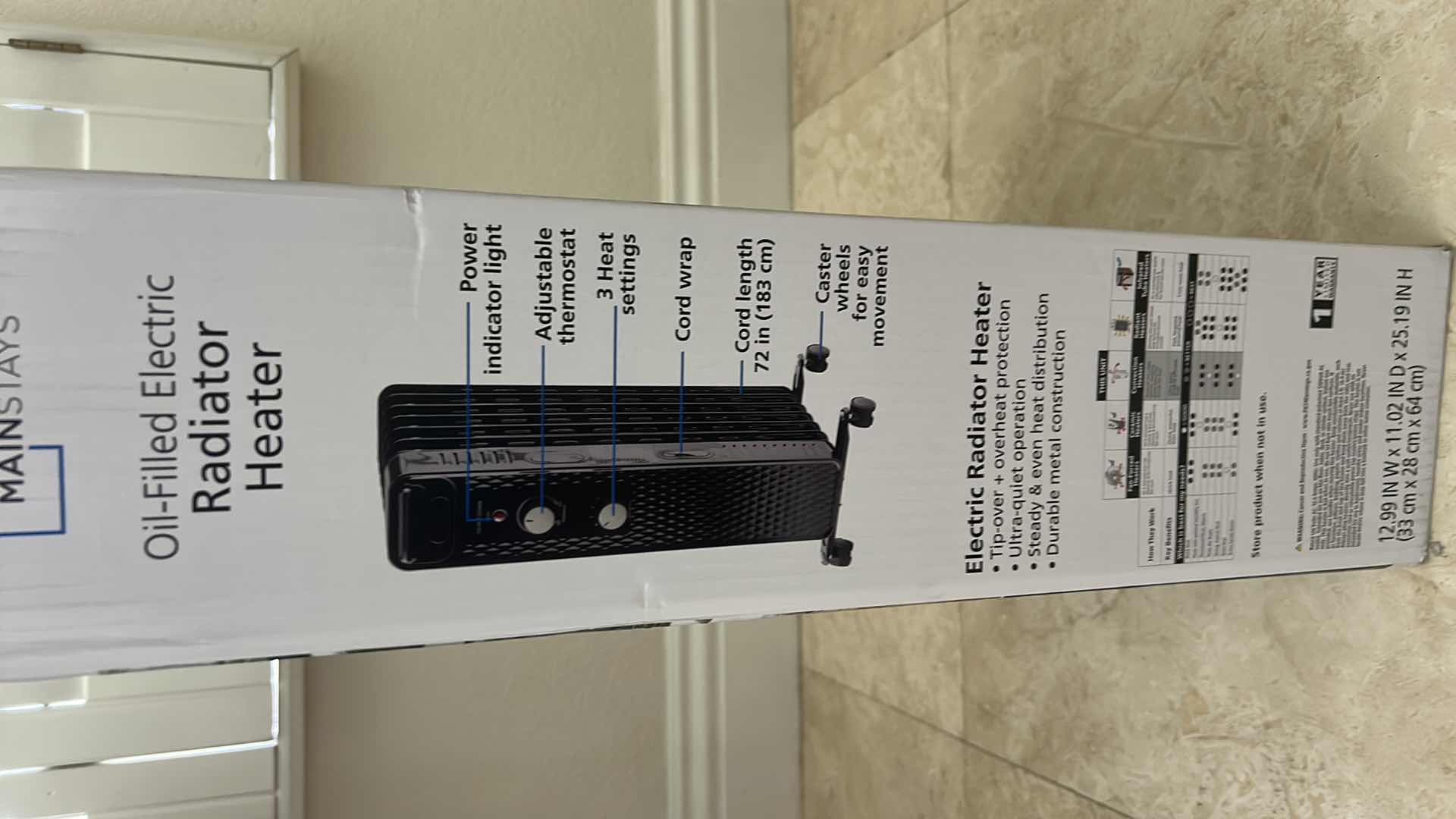 Photo 1 of MAINSTAYS PORTABLE ELECTRIC SPACE HEATER