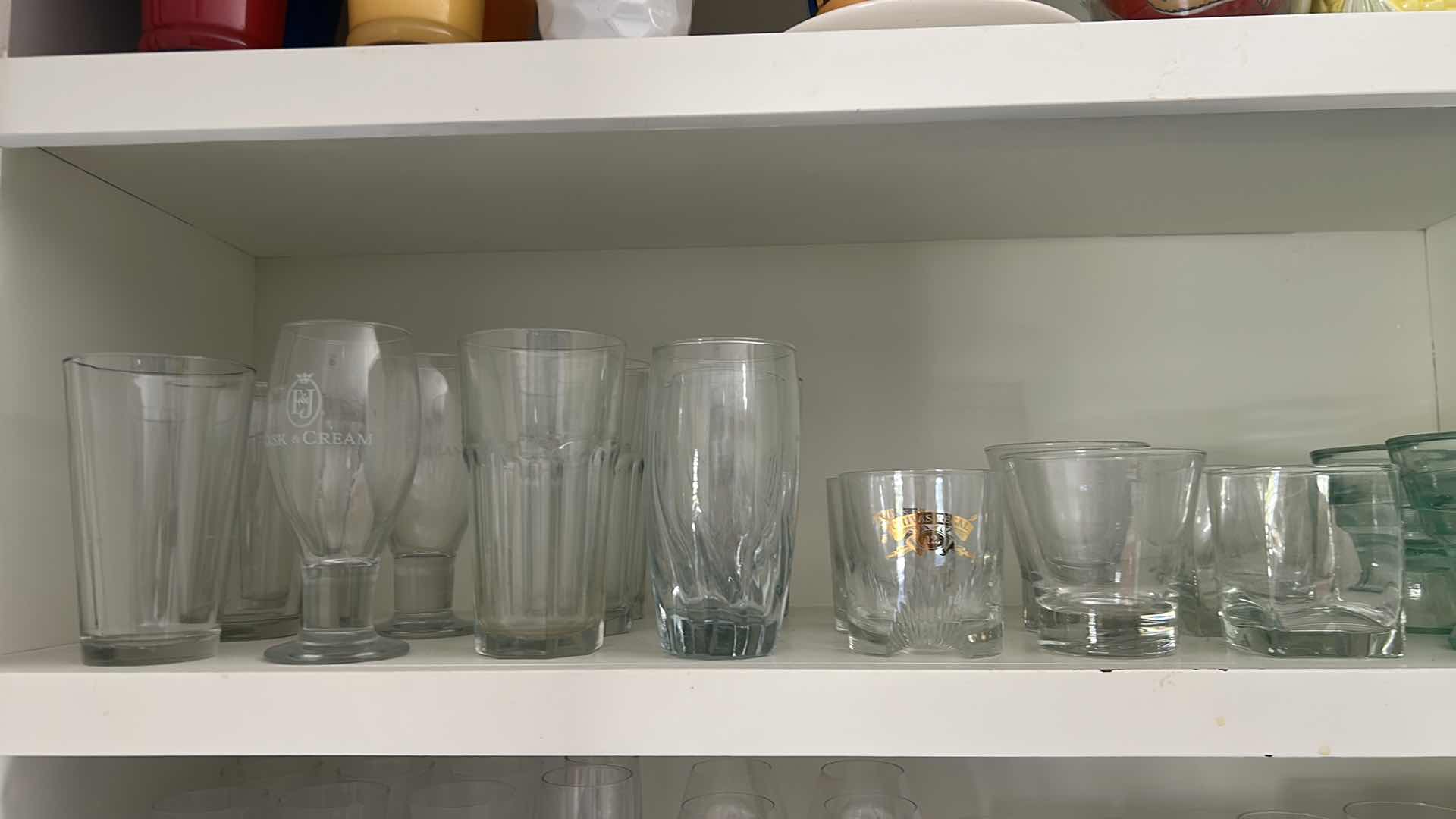 Photo 1 of CONTENTS OF CABINET ASSORTED GLASSWARE