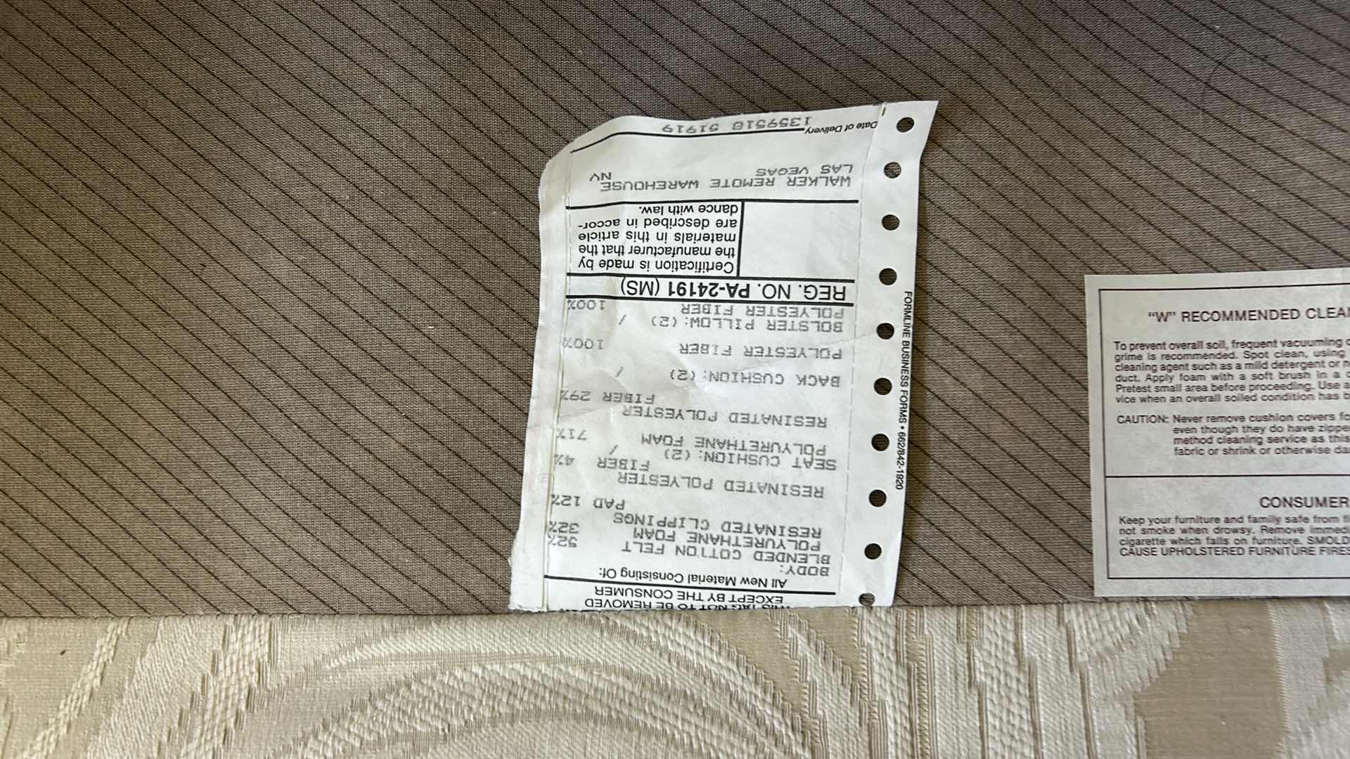 Photo 4 of PLUSH IVORY LOVESEAT 6” x 41” x H39”