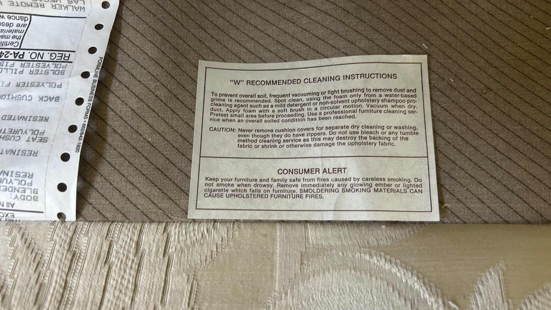 Photo 5 of PLUSH IVORY LOVESEAT 6” x 41” x H39”