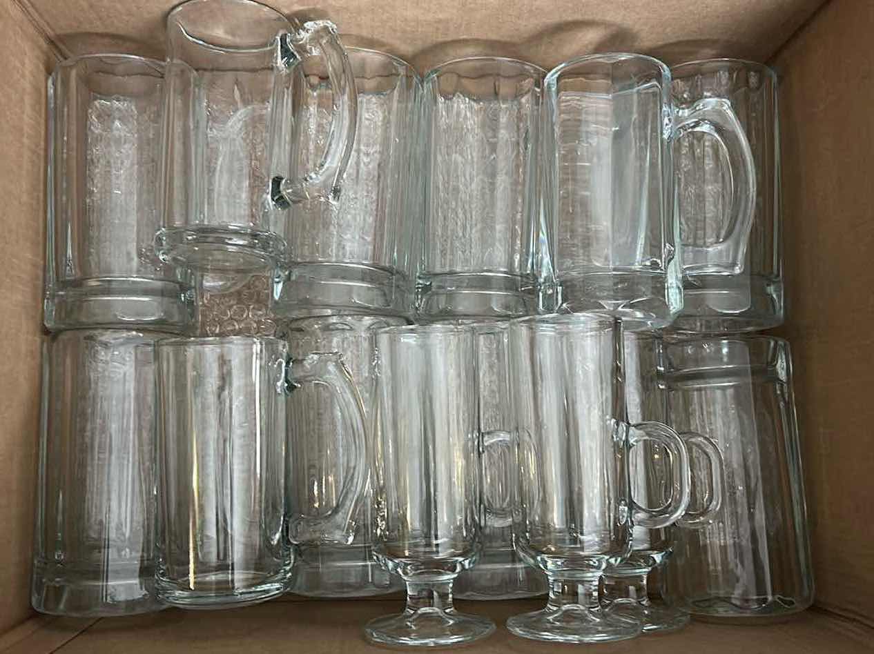 Photo 1 of CONTENTS OF BOX ASSORTED GLASS MUGS