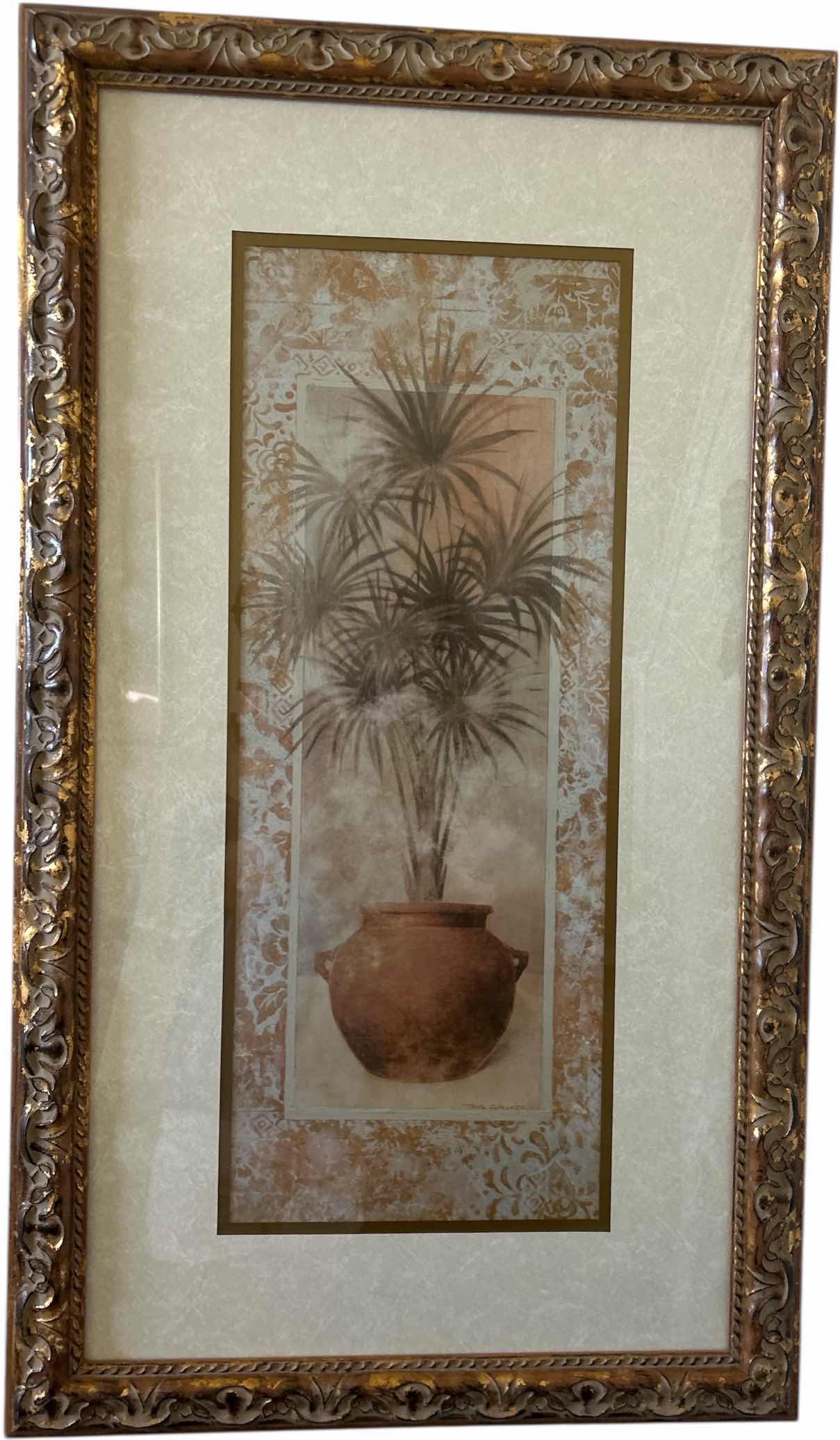 Photo 1 of ORNATE FRAMED PRINT SIGNED ARTWORK 24” x H42 1/2”