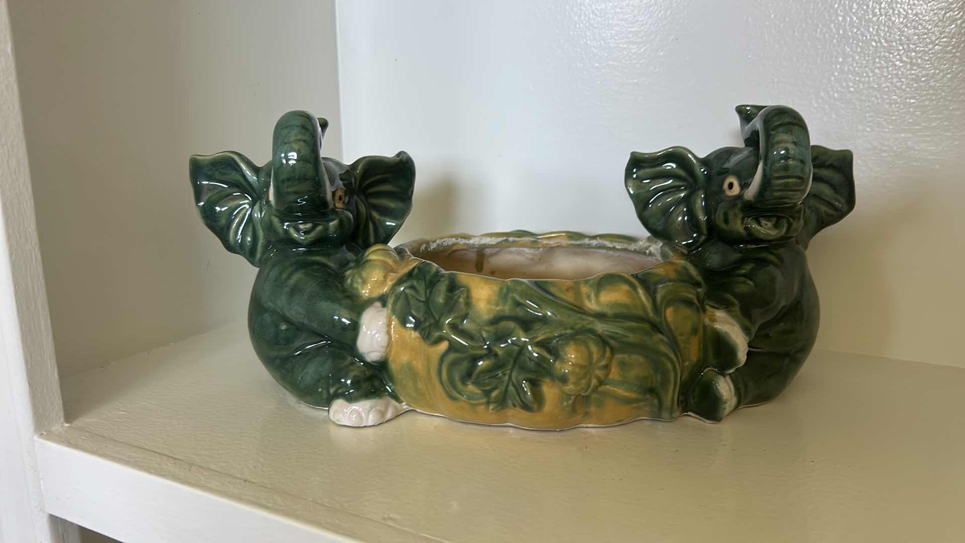 Photo 1 of 2 - COLORFUL GLAZED CERAMIC PIECES, ELEPHANTS 15“ x H6“ AND CHICK