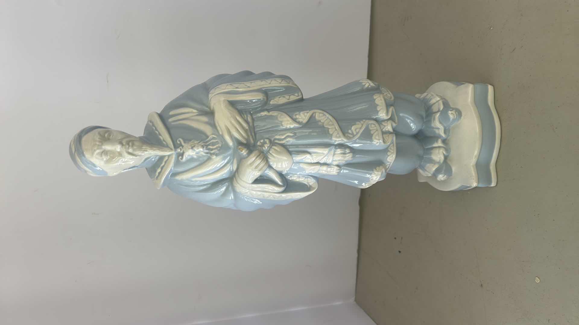 Photo 1 of CHINESE PORCELAIN FIGURINE OFTEN REFERRED TO AS A “MUD-MAN" or "SHIWAN WARE" STATUE H15.5”