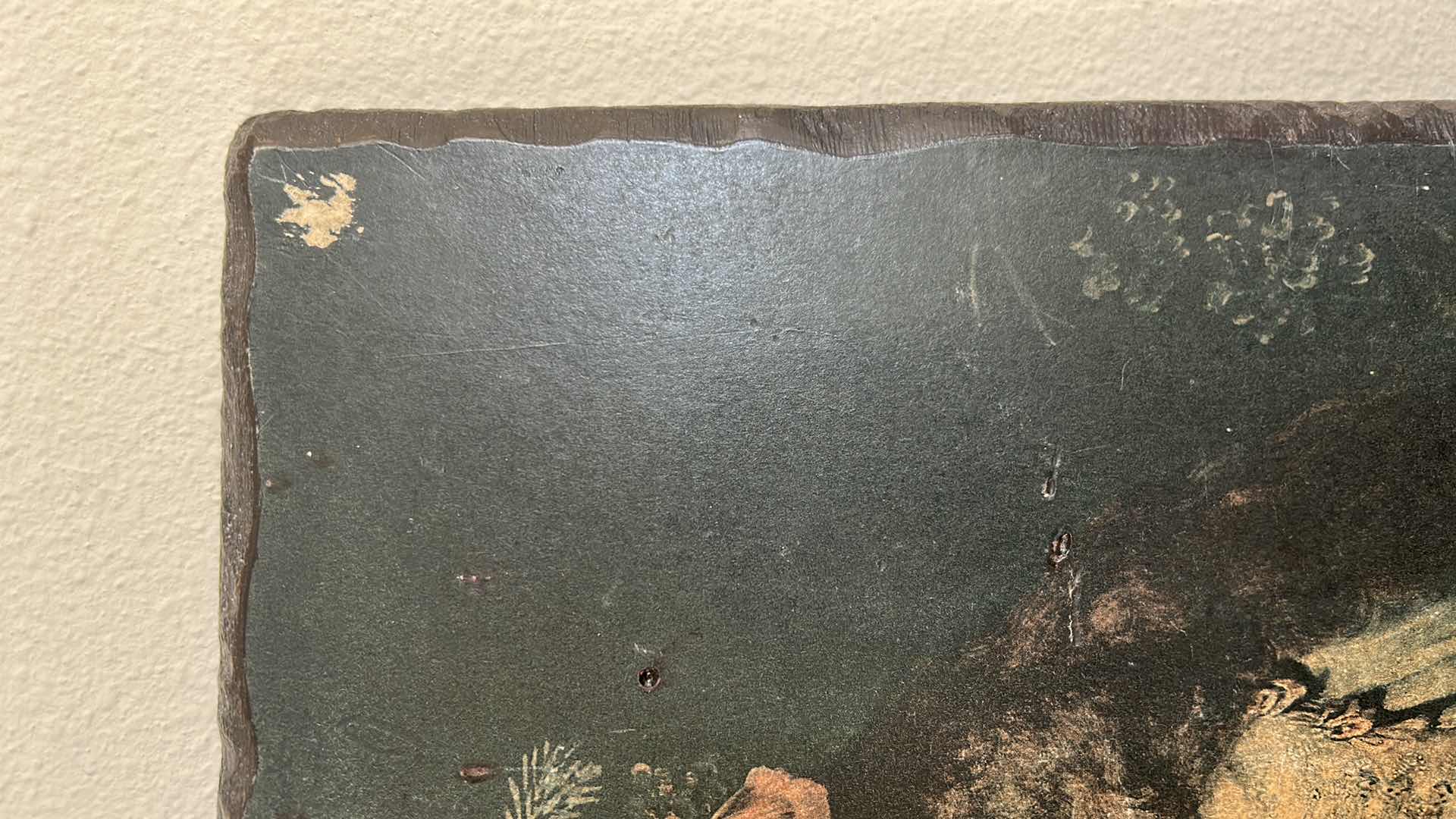 Photo 1 of "FLORA"  BY REMBRANDT ON WOOD 17" X 20" SOME DAMAGE SHOWN