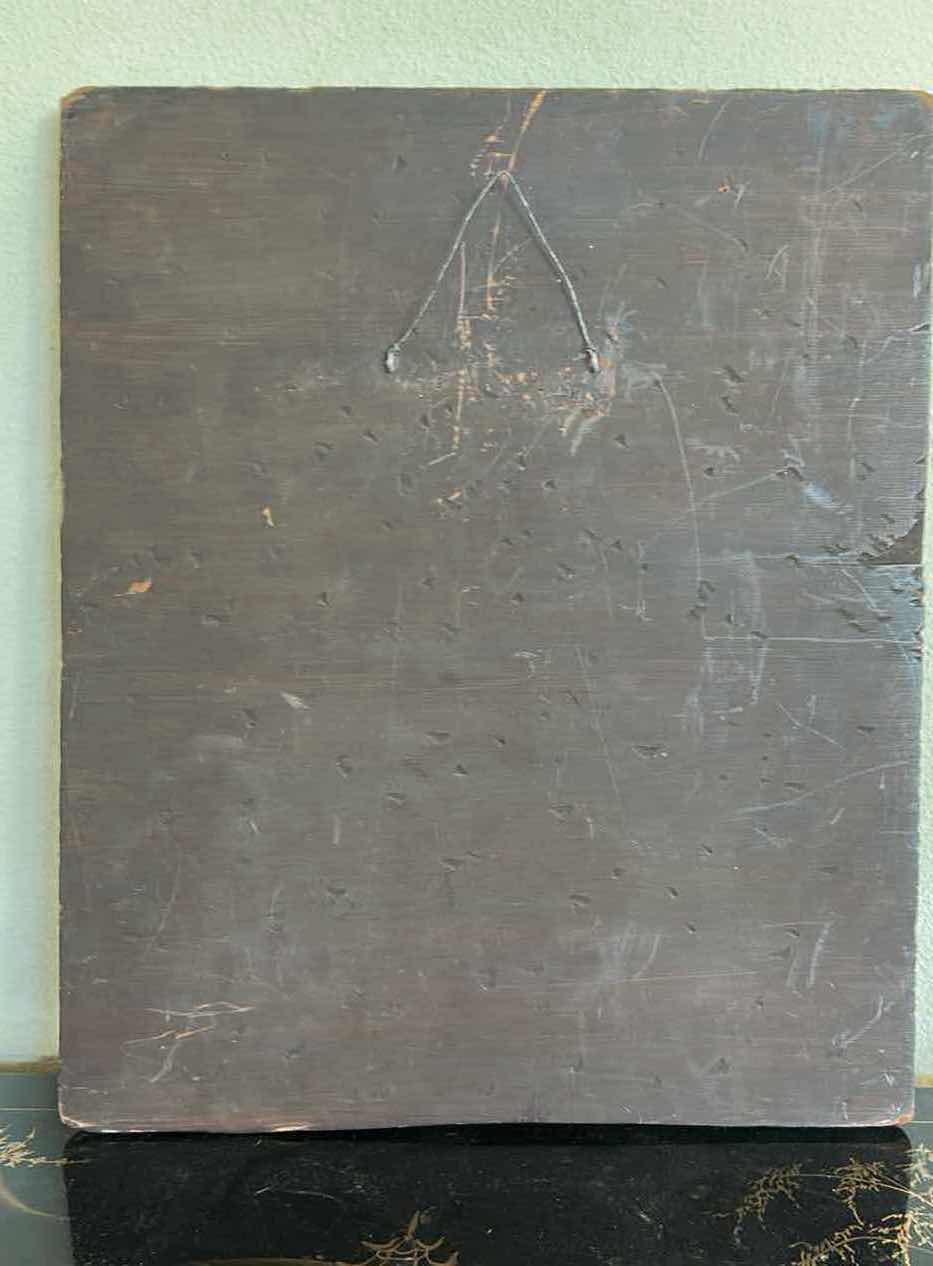 Photo 1 of "FLORA"  BY REMBRANDT ON WOOD 17" X 20" SOME DAMAGE SHOWN