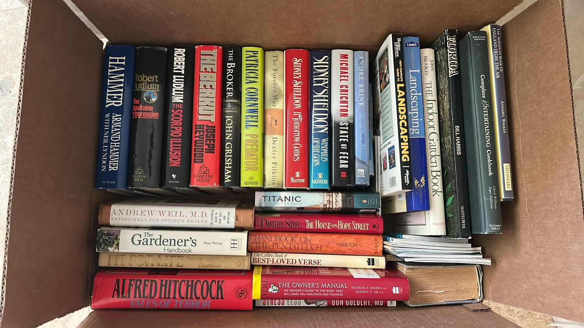 Photo 1 of CONTENTS OF BOX ASSORTED BOOKS