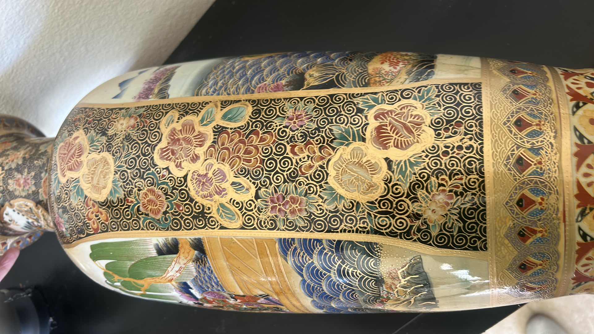Photo 1 of MID 20th CENTURY SATSUMA VASE H24” $375