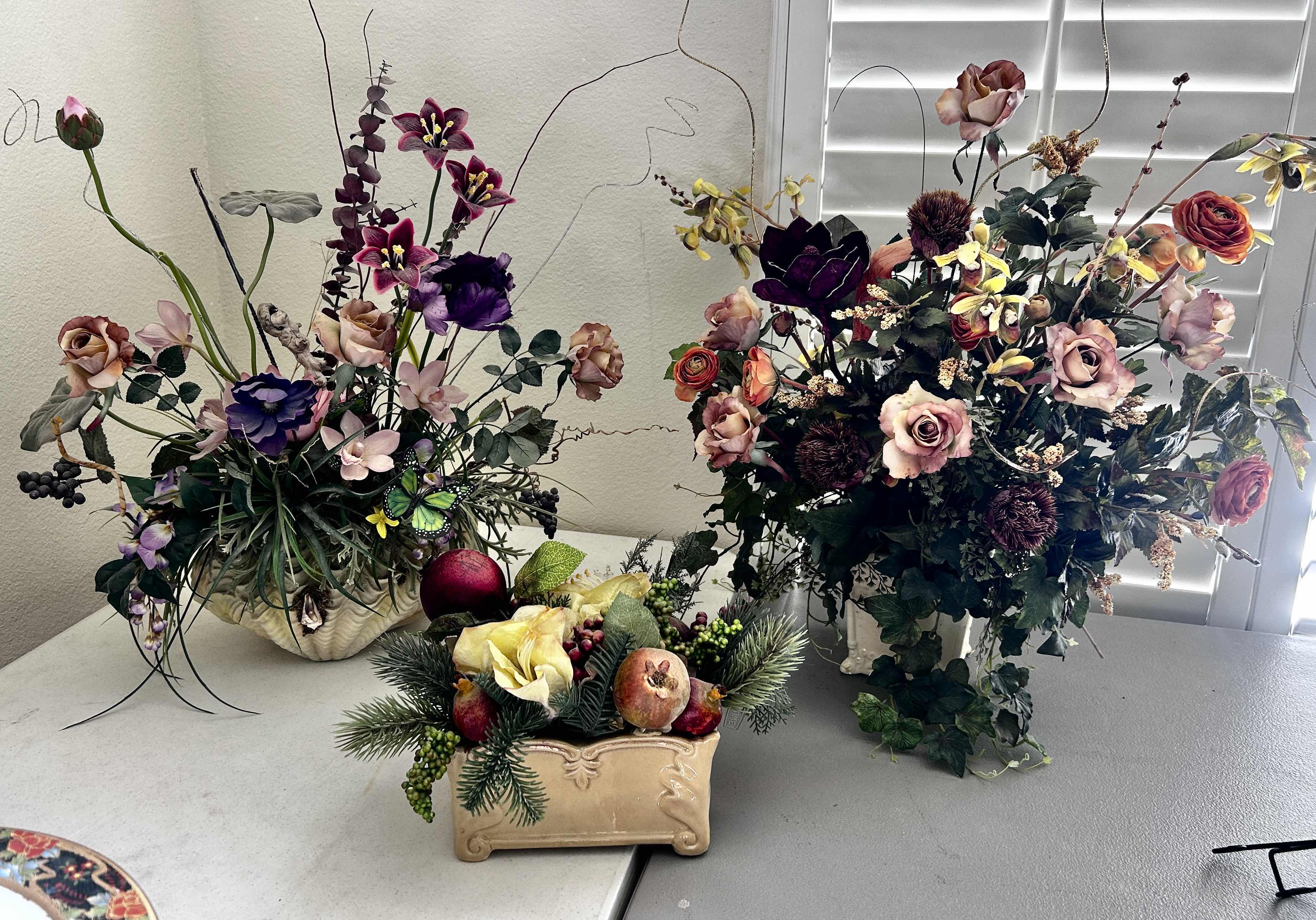 Photo 1 of 3 FAUX FLORAL ARRANGEMENTS (TALLEST H 27”)