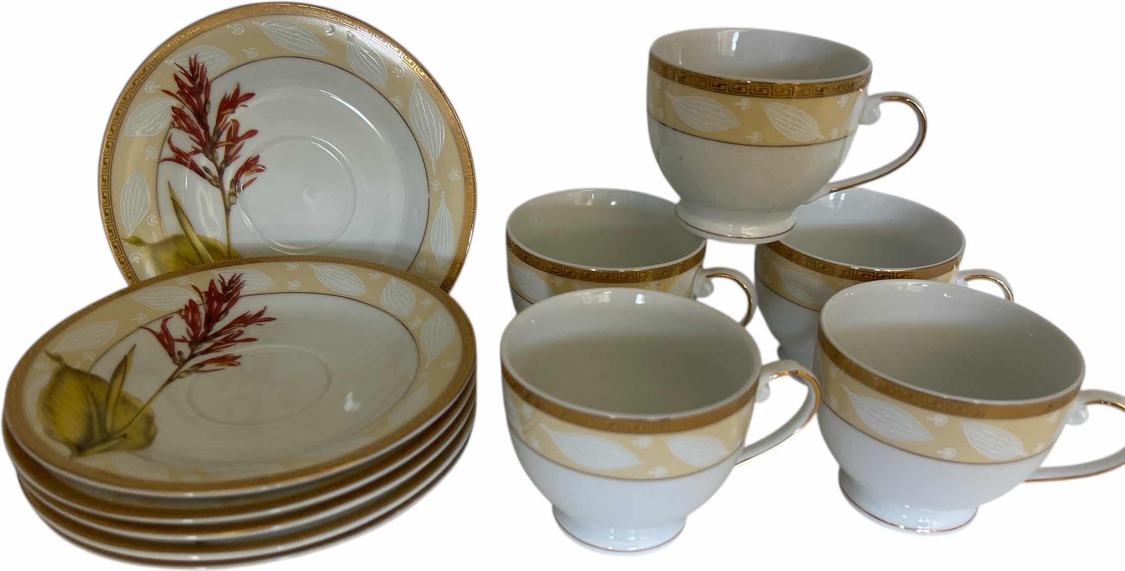 Photo 1 of 11 PC ELEGANCY PORCELAIN CUPS AND SAUCERS