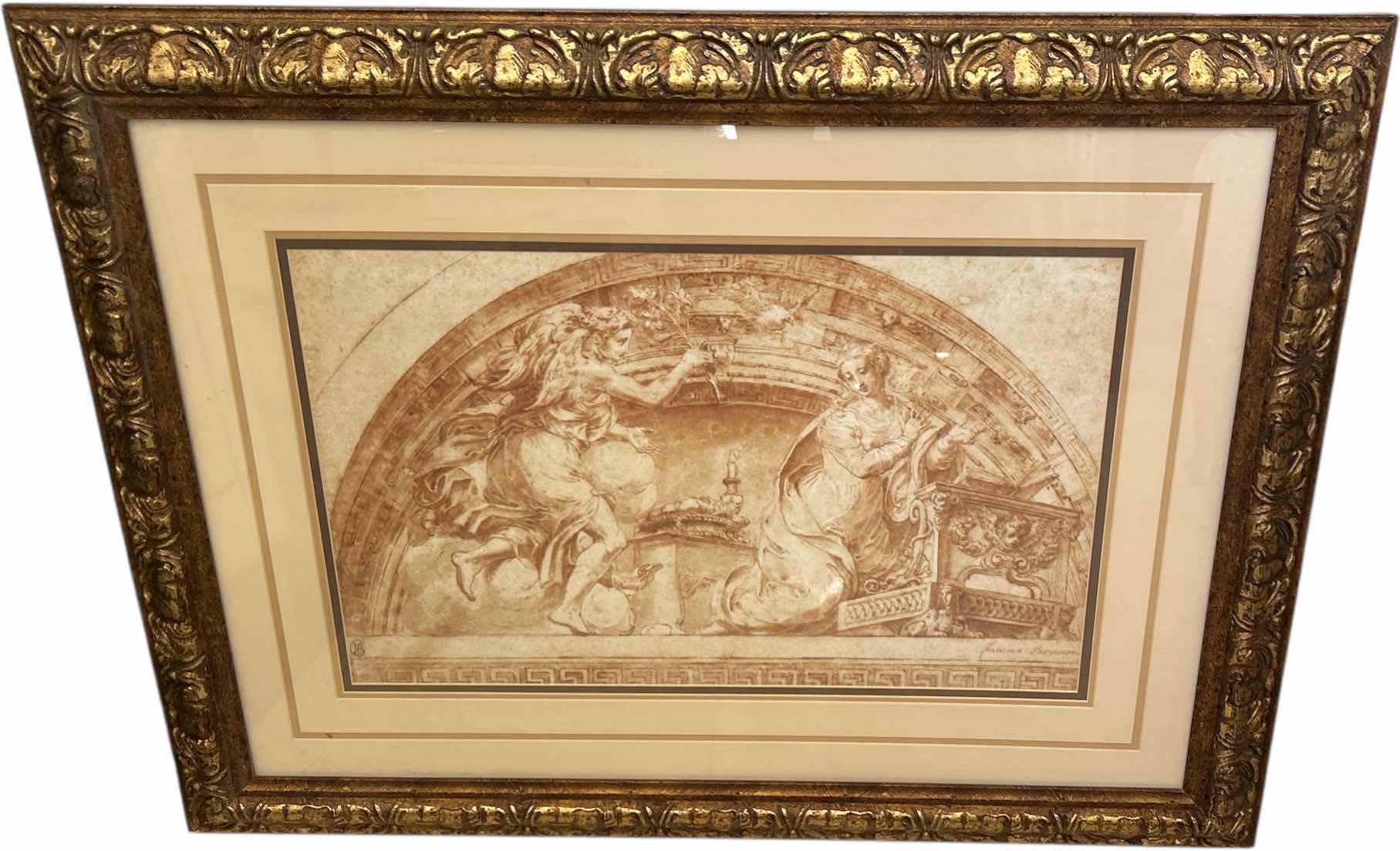 Photo 1 of FRAMED “ THE ANNUNCIATION” BY GIROLAMO MAZZOLA BEDOLI   ARTWORK 42“ x H32”