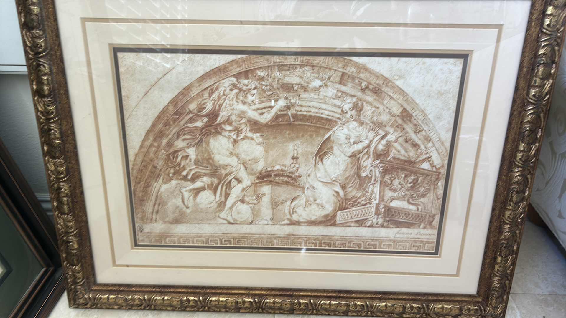 Photo 1 of FRAMED “ THE ANNUNCIATION” BY GIROLAMO MAZZOLA BEDOLI   ARTWORK 42“ x H32”