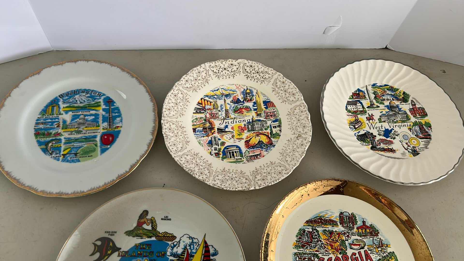 Photo 1 of 8-ASSORTED VINTAGE SOUVENIR PLATES
