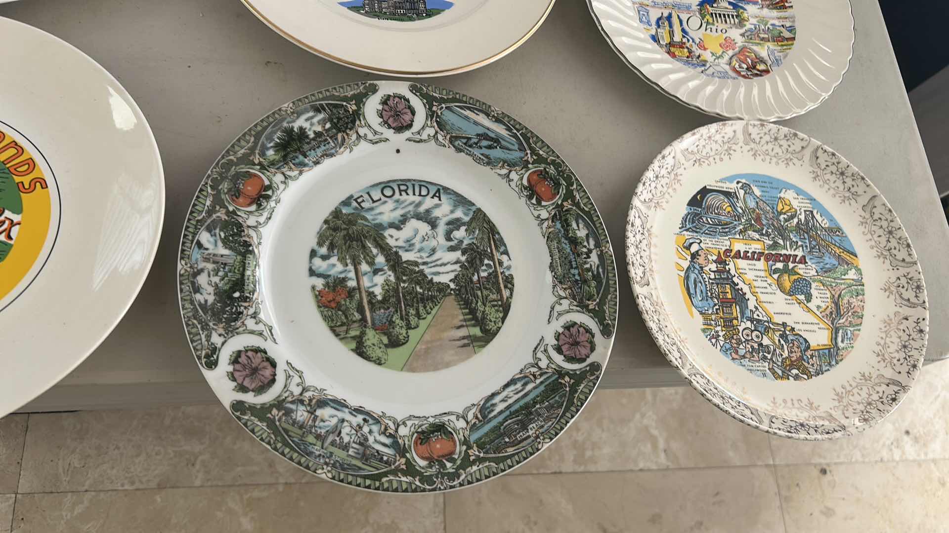 Photo 1 of 12- ASSORTED VINTAGE SOUVENIR PLATES