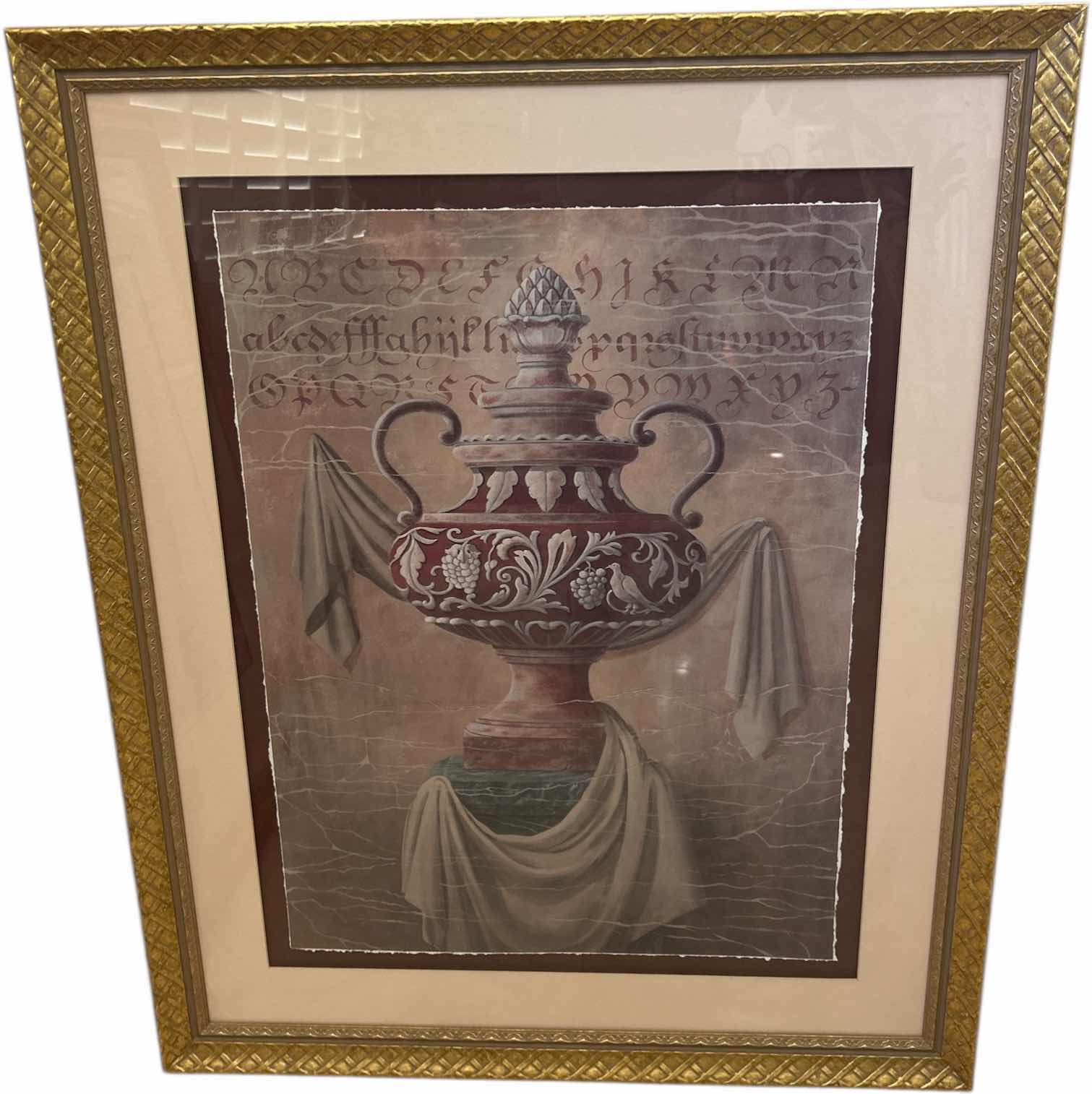 Photo 1 of FRAMED GLORIA ERIKSEN “ANCIENT URN” PRINT ARTWORK 
33 1/4” x  H41.75