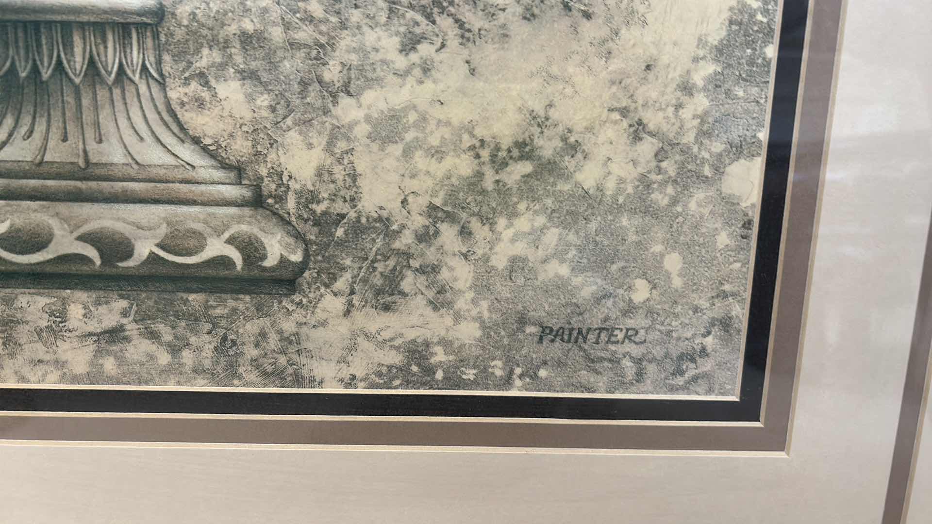 Photo 1 of FRAMED ARTWORK TITLED “CLASSICAL URN SERIES 1-B BY WM RANDAL PAINTER . 34 1/2” x H41”