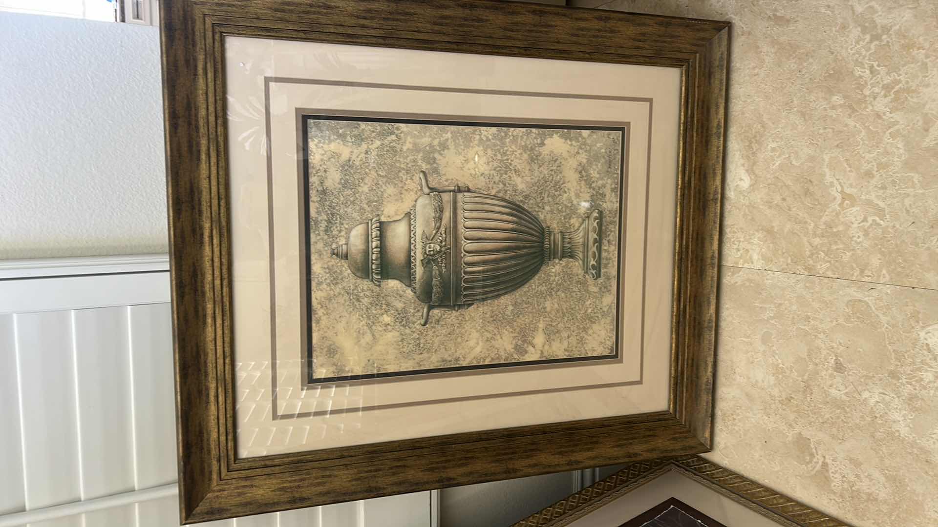 Photo 1 of FRAMED ARTWORK TITLED “CLASSICAL URN SERIES 1-B BY WM RANDAL PAINTER . 34 1/2” x H41”