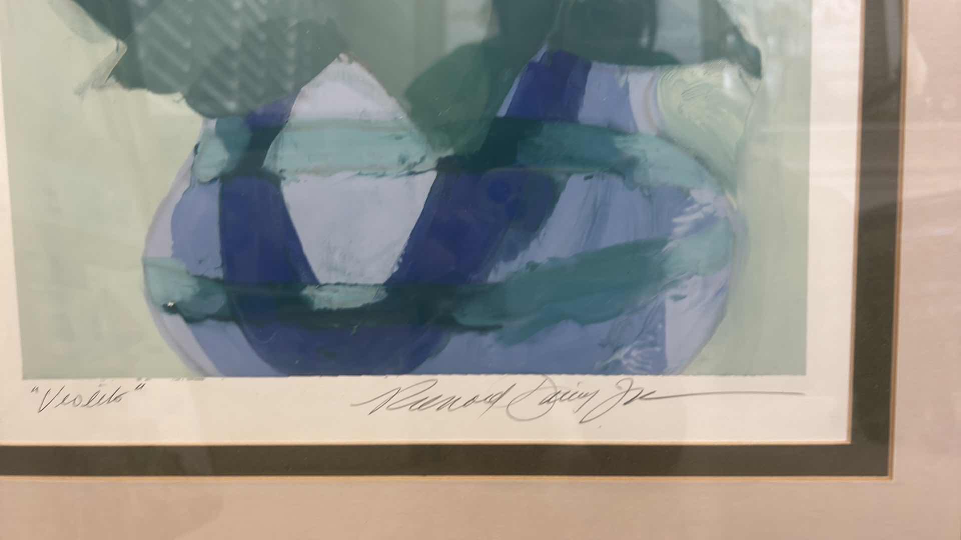 Photo 1 of FRAMED SIGNED “VIOLETS” ARTWORK 25 1/4” x H26 1/2”