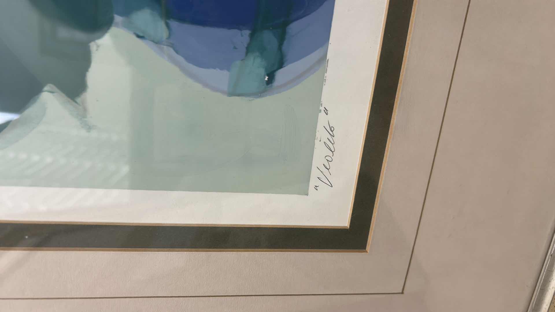 Photo 1 of FRAMED SIGNED “VIOLETS” ARTWORK 25 1/4” x H26 1/2”