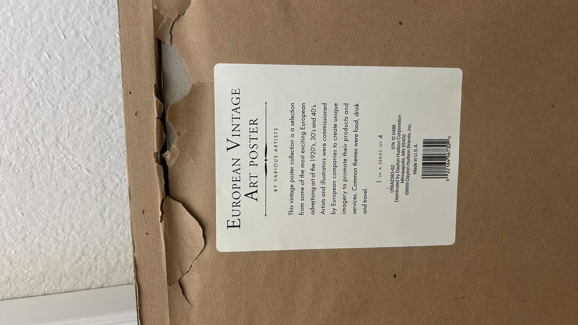 Photo 1 of FRAMED “COGNAC” ARTWORK 19 1/2 H25.5”