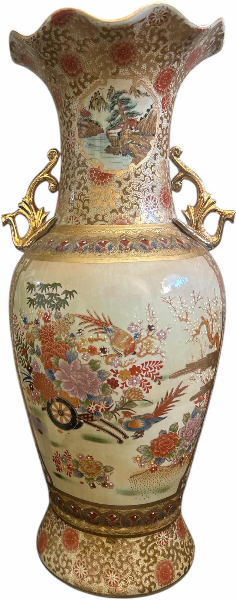 Photo 1 of SATSUMA CHINESE VASE H24”