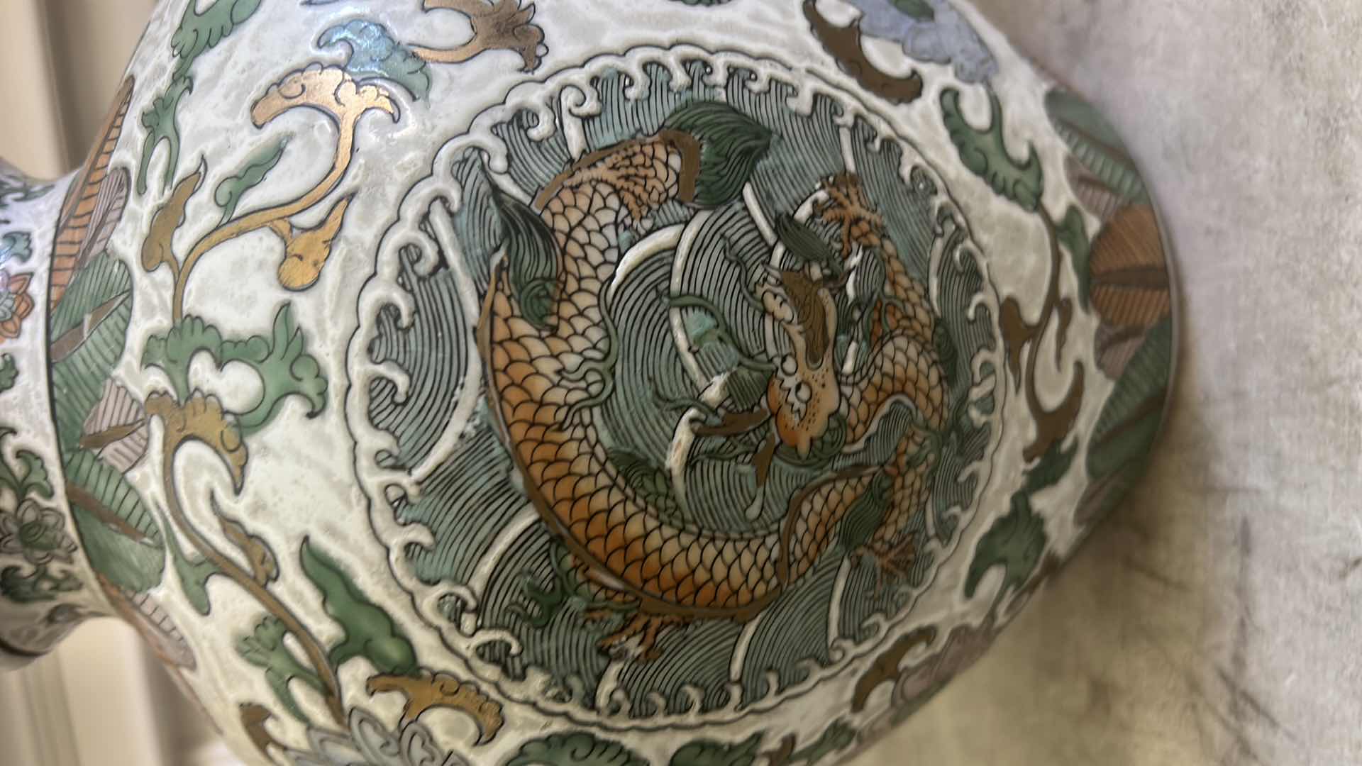 Photo 1 of KUTANI WARE H12”, A TRADITIONAL STYLE OF JAPANESE PORCELAIN $300