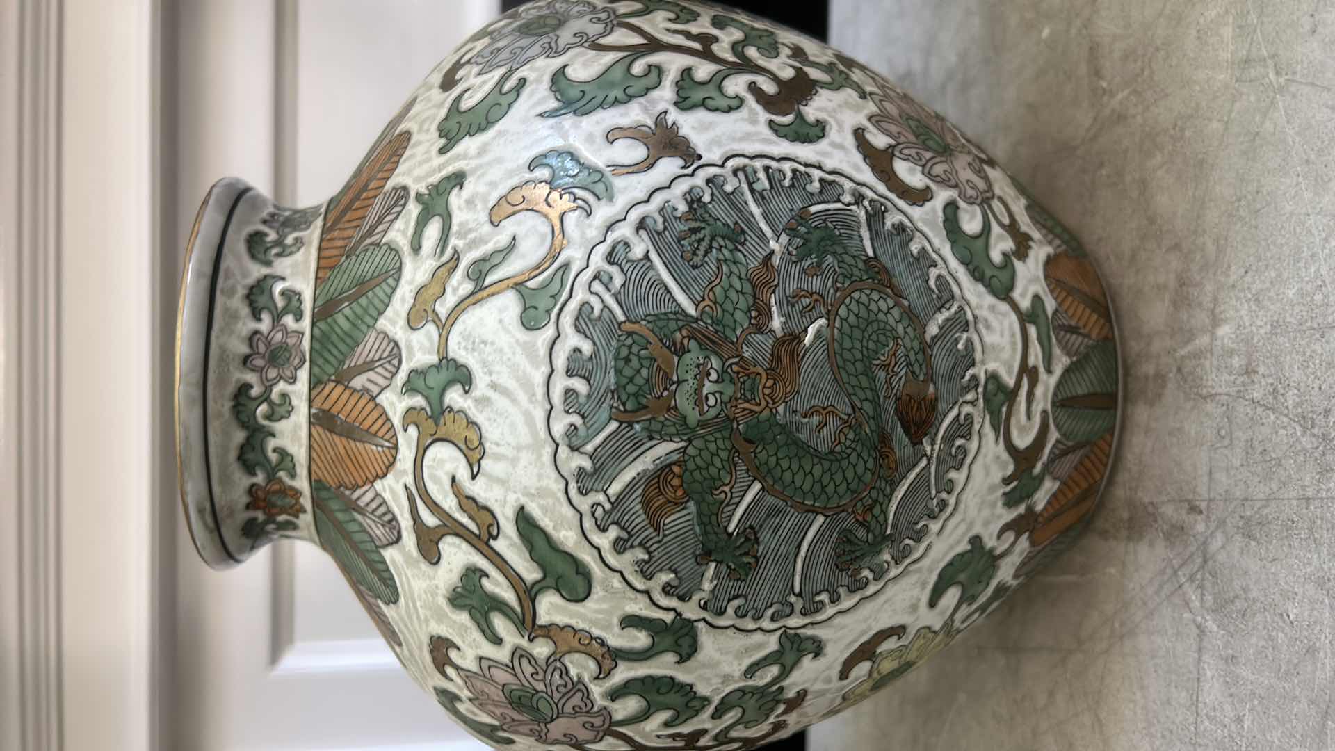 Photo 1 of KUTANI WARE H12”, A TRADITIONAL STYLE OF JAPANESE PORCELAIN $300