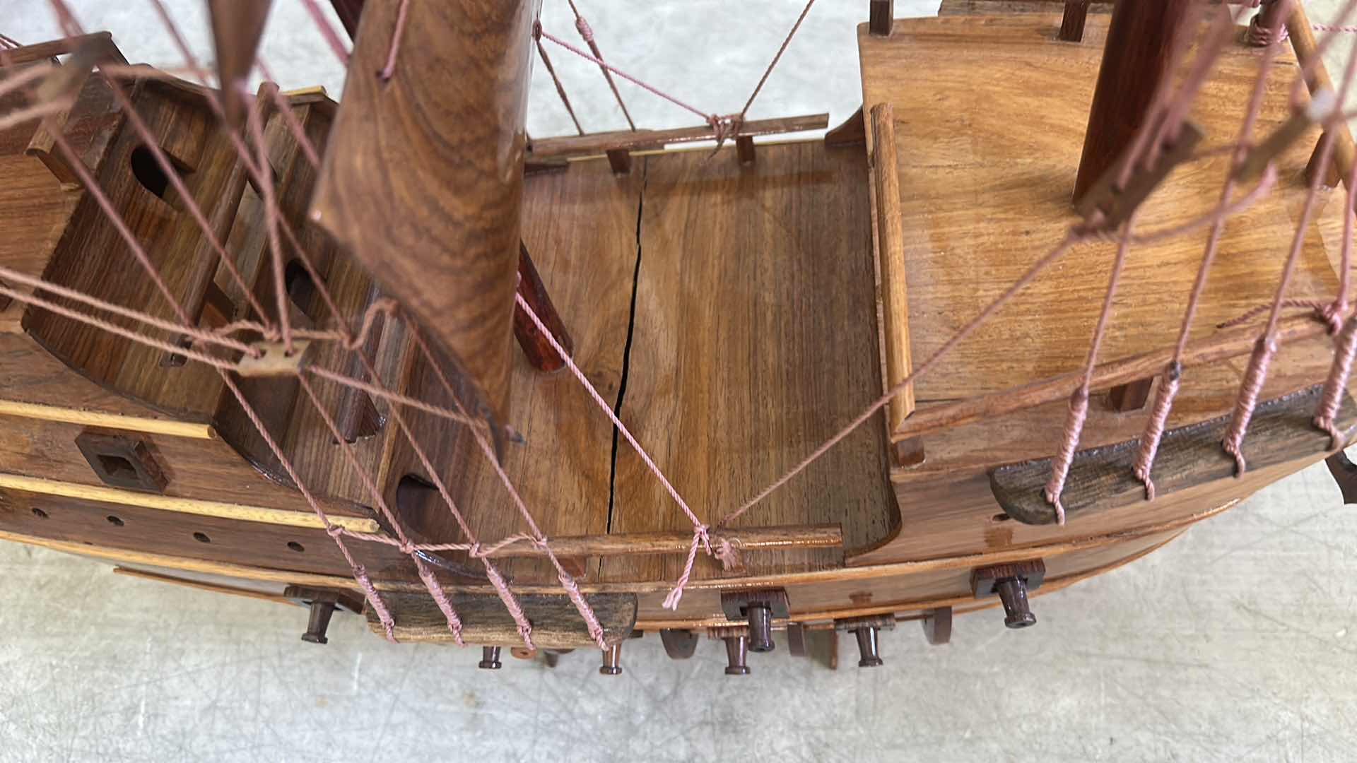 Photo 5 of 2 WOODEN GALLEON  SHIPS (LARGEST 27” X H28”)