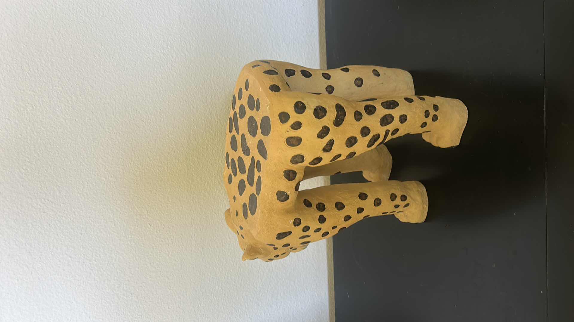 Photo 1 of CERAMIC HAND PAINTED LEOPARD STOOL H11”
