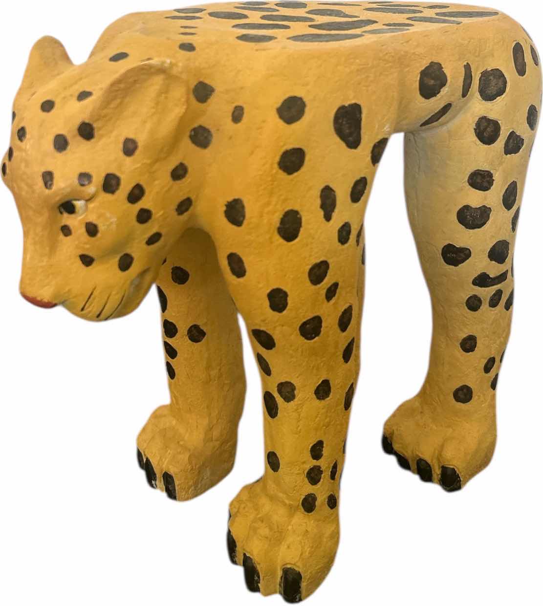 Photo 1 of CERAMIC HAND PAINTED LEOPARD STOOL H11”