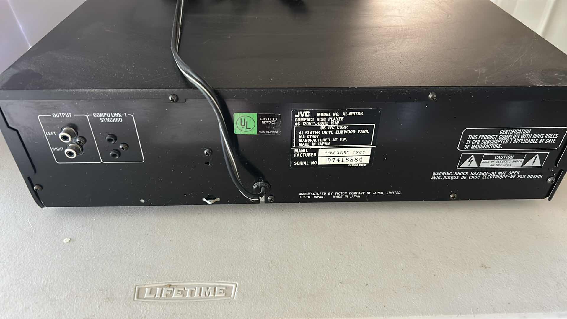 Photo 2 of JVC XL-M97BK MULTI COMPACT DISC PLAYER 6 DISC CD