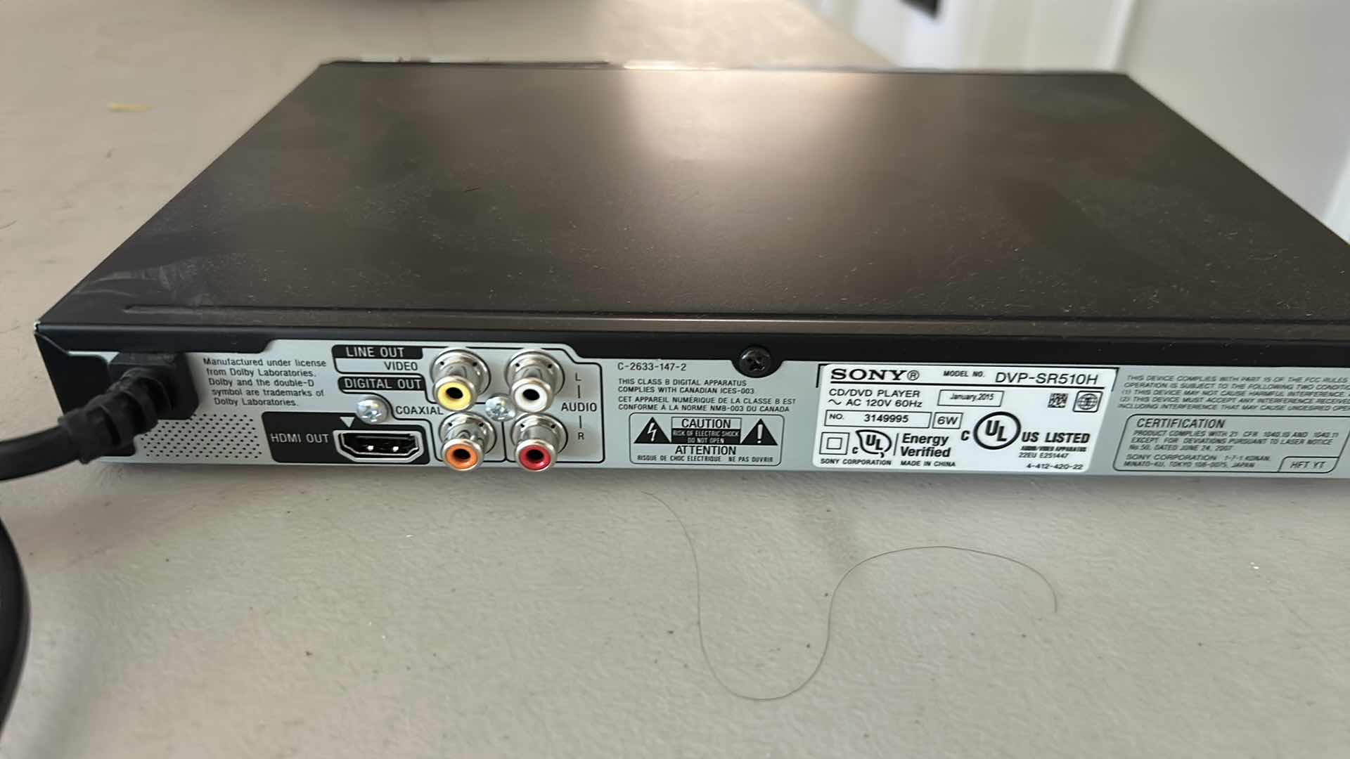 Photo 1 of SONY DVP-ST510H HDMI DVD PLAYER AND ARRIS TOUCHSTONE TELEPHONY MODEM