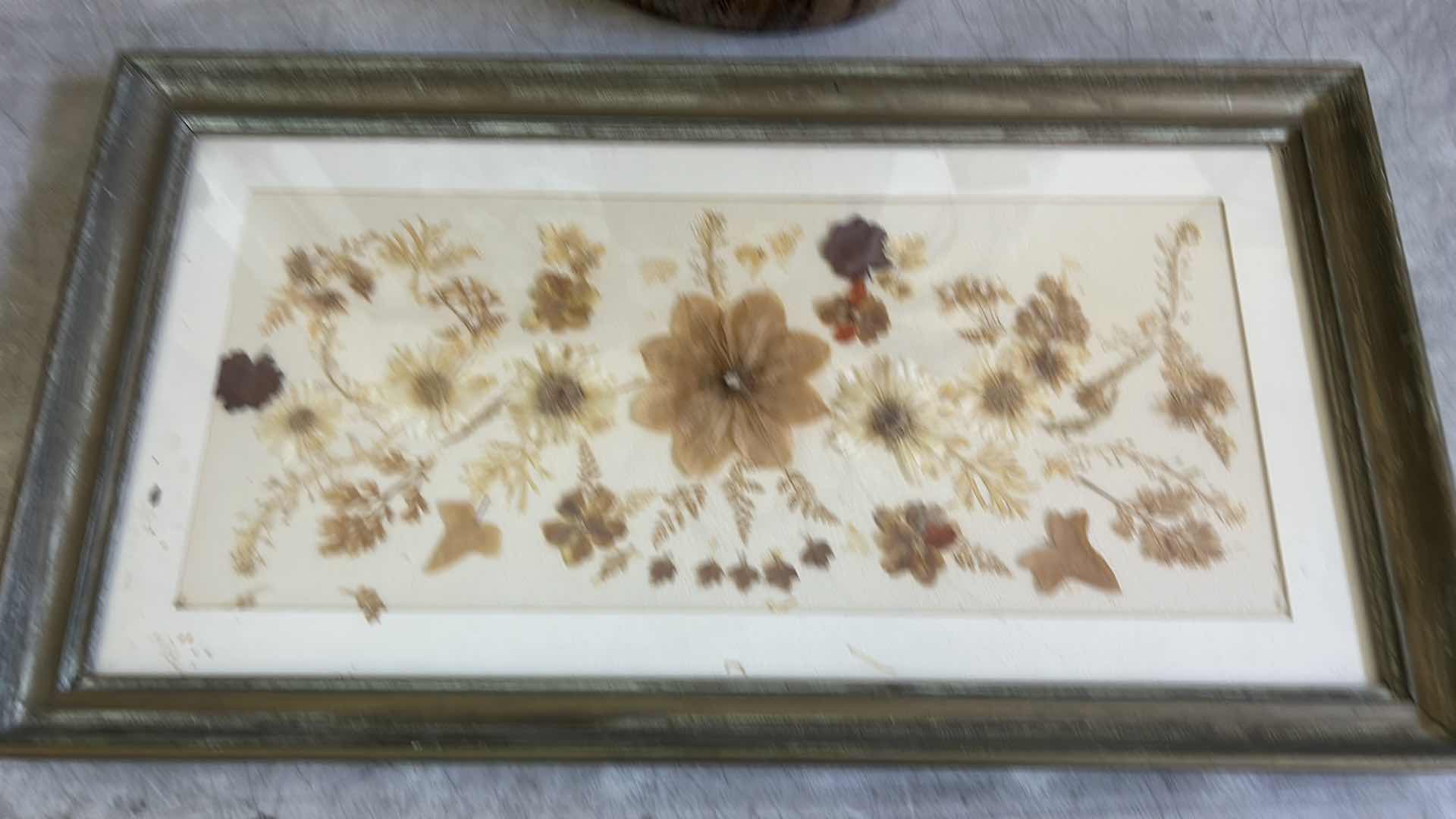 Photo 1 of HOME DECOR, (FRAMED DRYED
FLOWERS ARTWORK 26 1/4” x H14 1/4”)