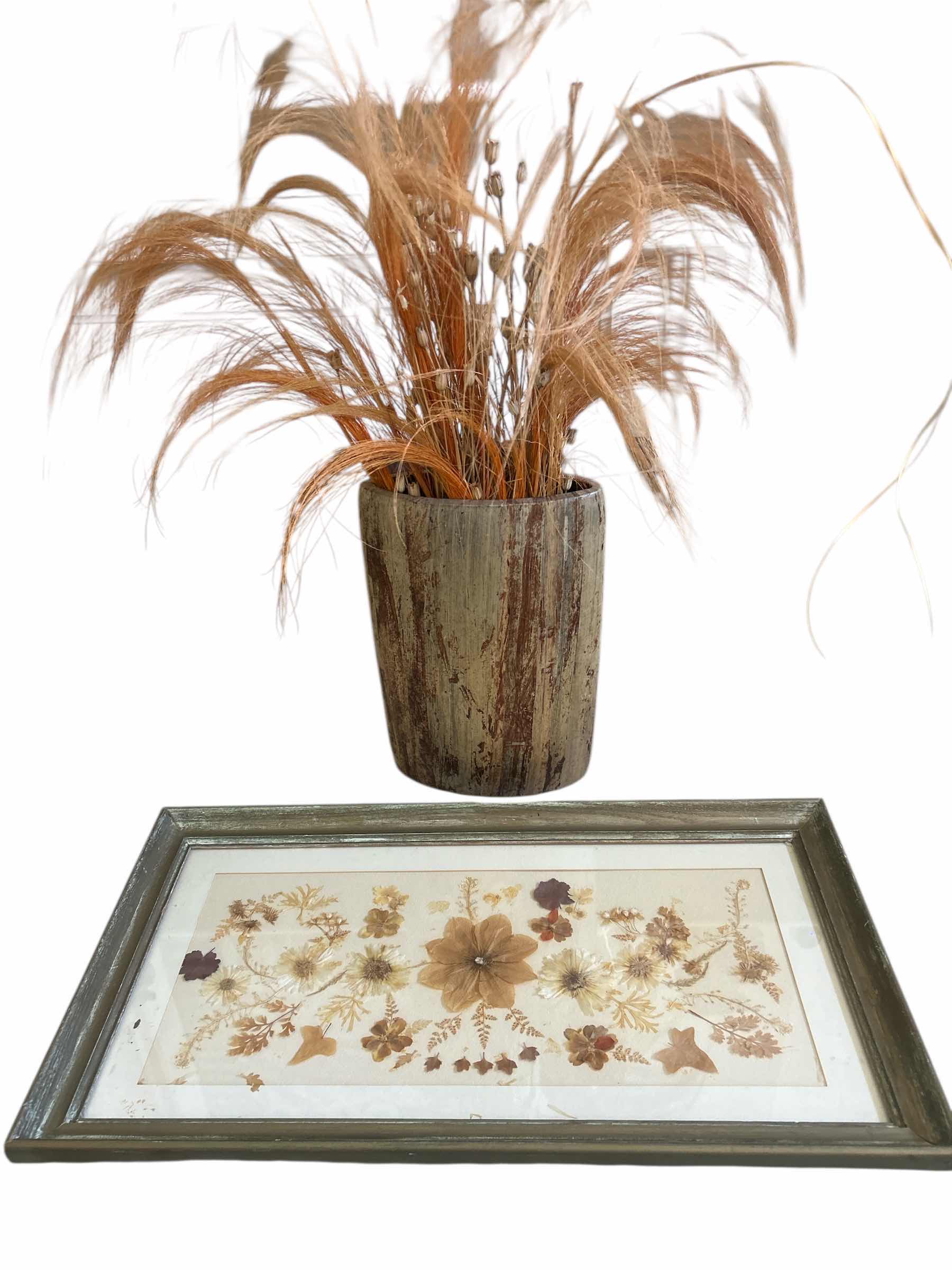 Photo 1 of HOME DECOR, (FRAMED DRYED
FLOWERS ARTWORK 26 1/4” x H14 1/4”)