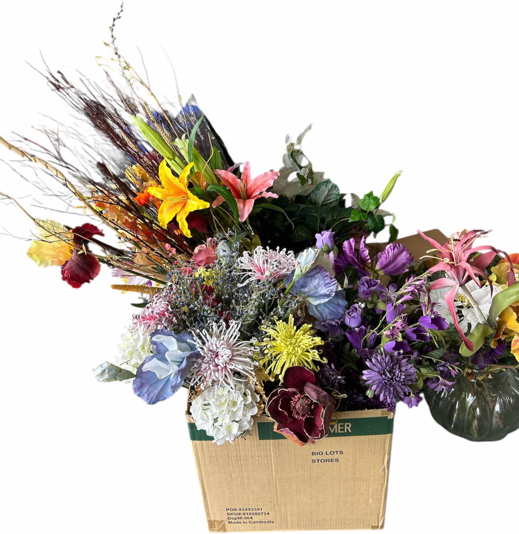 Photo 1 of STEM FLOWERS AND POT/VASES ASSORTMENT